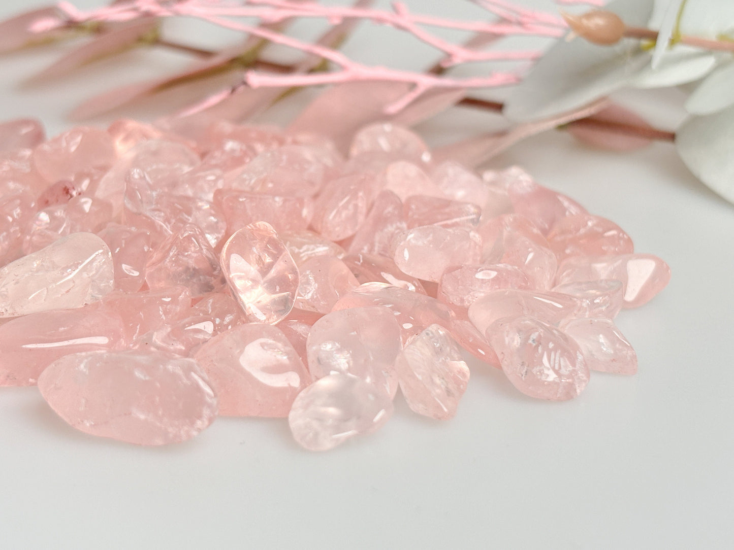Rosenquarz Chips – Optimal zur Wasserenergetisierung oder als Deko – Sehr Transparent, Hochwertig und Vielseitig einsetzbar