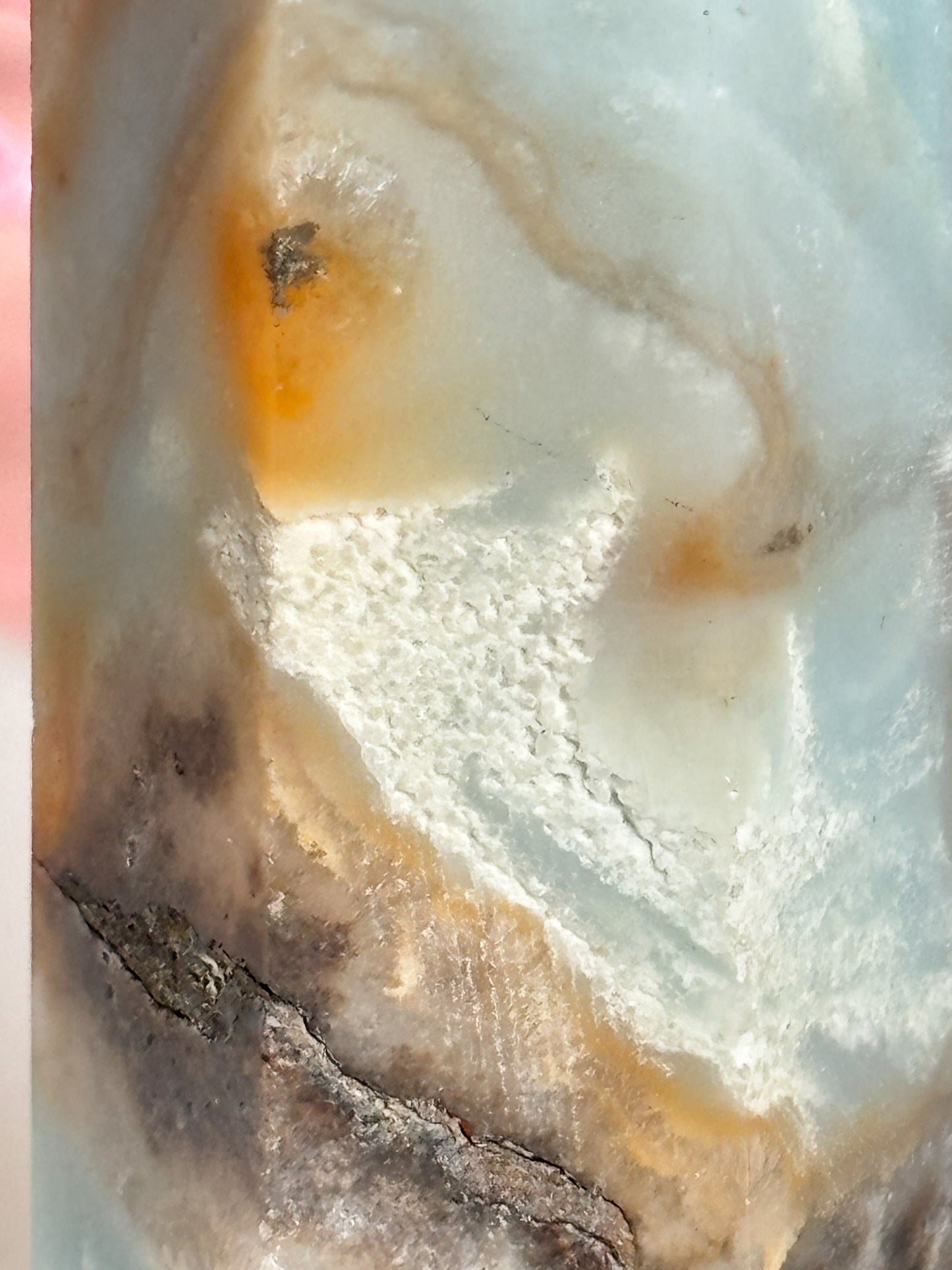 Ocean Opal Tower - Great colors like the sea | Natural stone crystal tower | Healing stone | Decoration | Gift