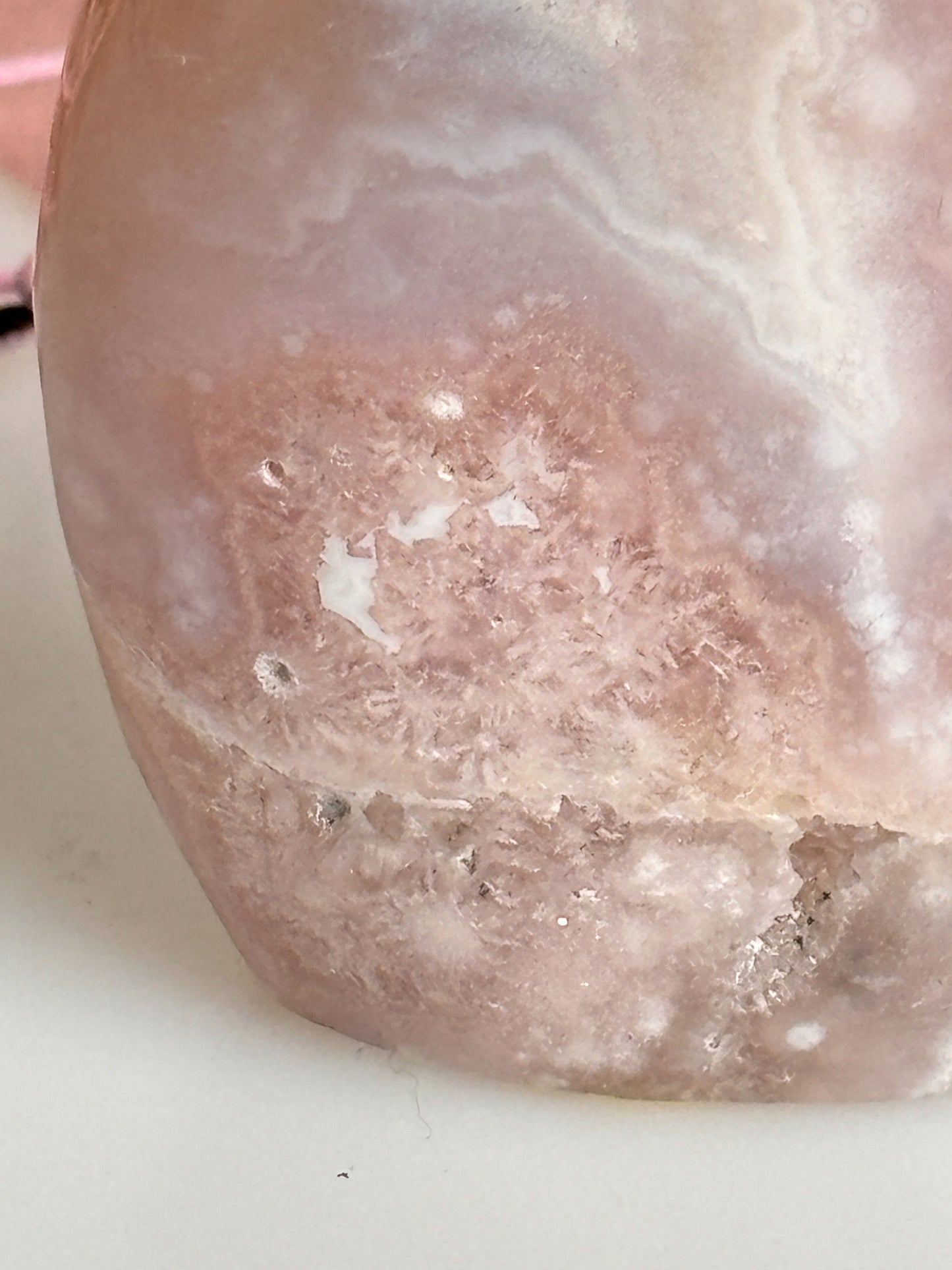 Natural Pink Amethyst Freeform Drop with Sparkling Druzy – Unique Gemstone, Healing Stone, Gift