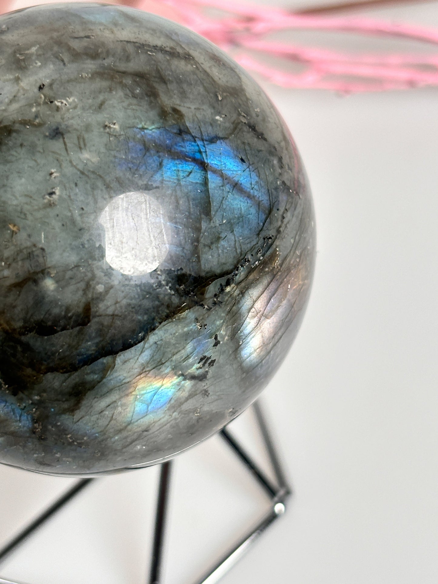 Labradorite balls with great flash 5-6cm large - Beautiful gemstone decoration and collector's items|blue flash| rainbows