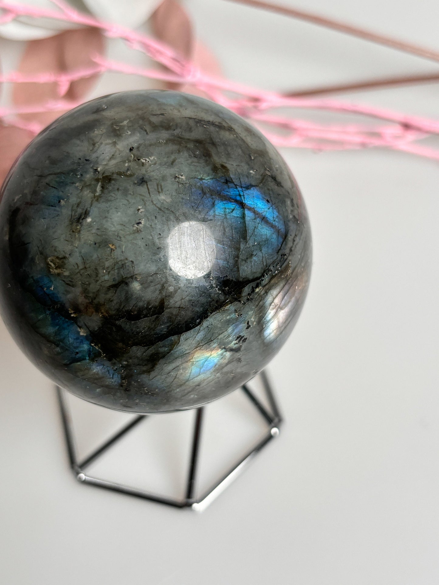 Labradorite balls with great flash 5-6cm large - Beautiful gemstone decoration and collector's items|blue flash| rainbows