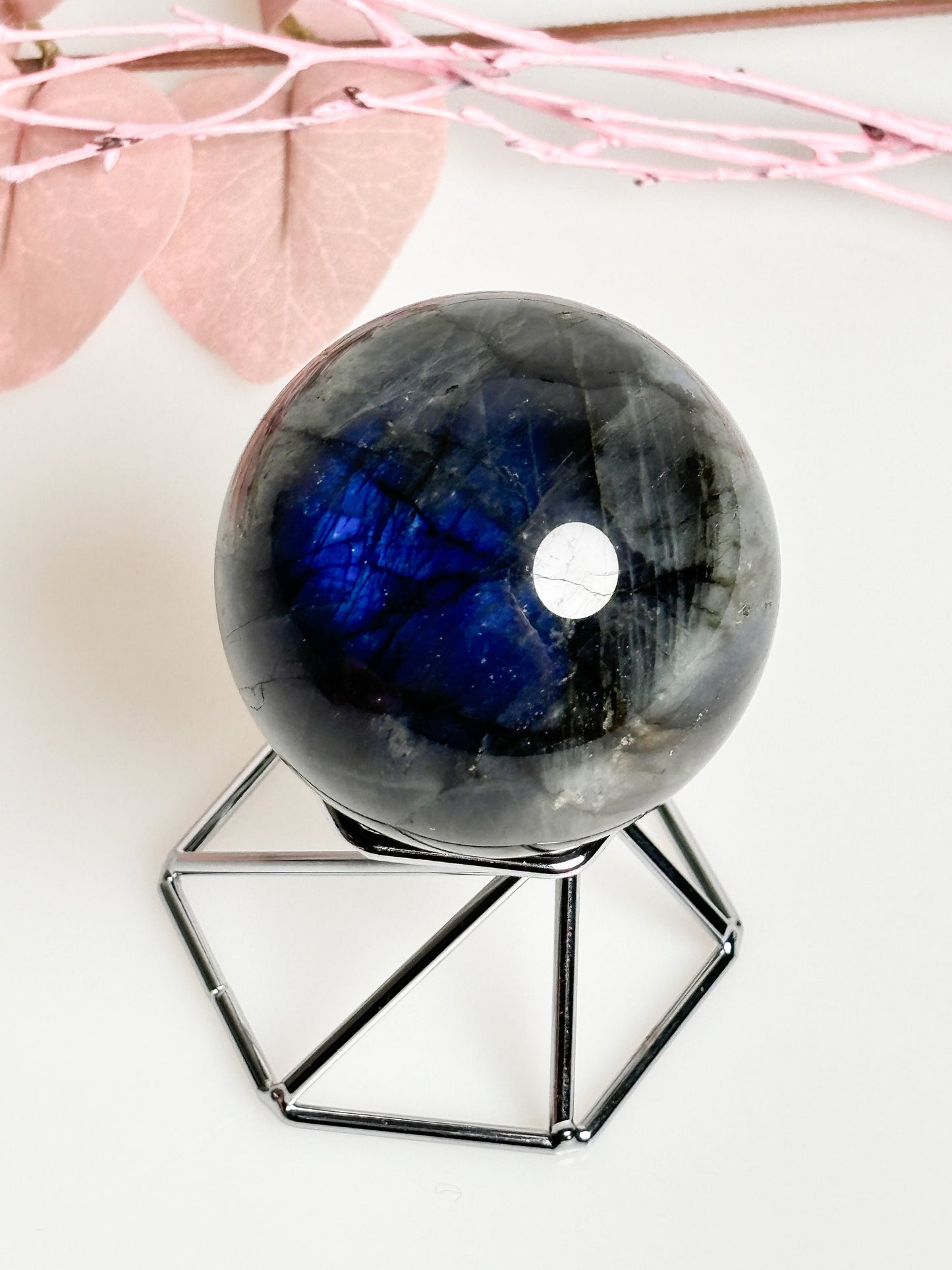 Labradorite balls with great flash 5-6cm large - Beautiful gemstone decoration and collector's items|blue flash| rainbows
