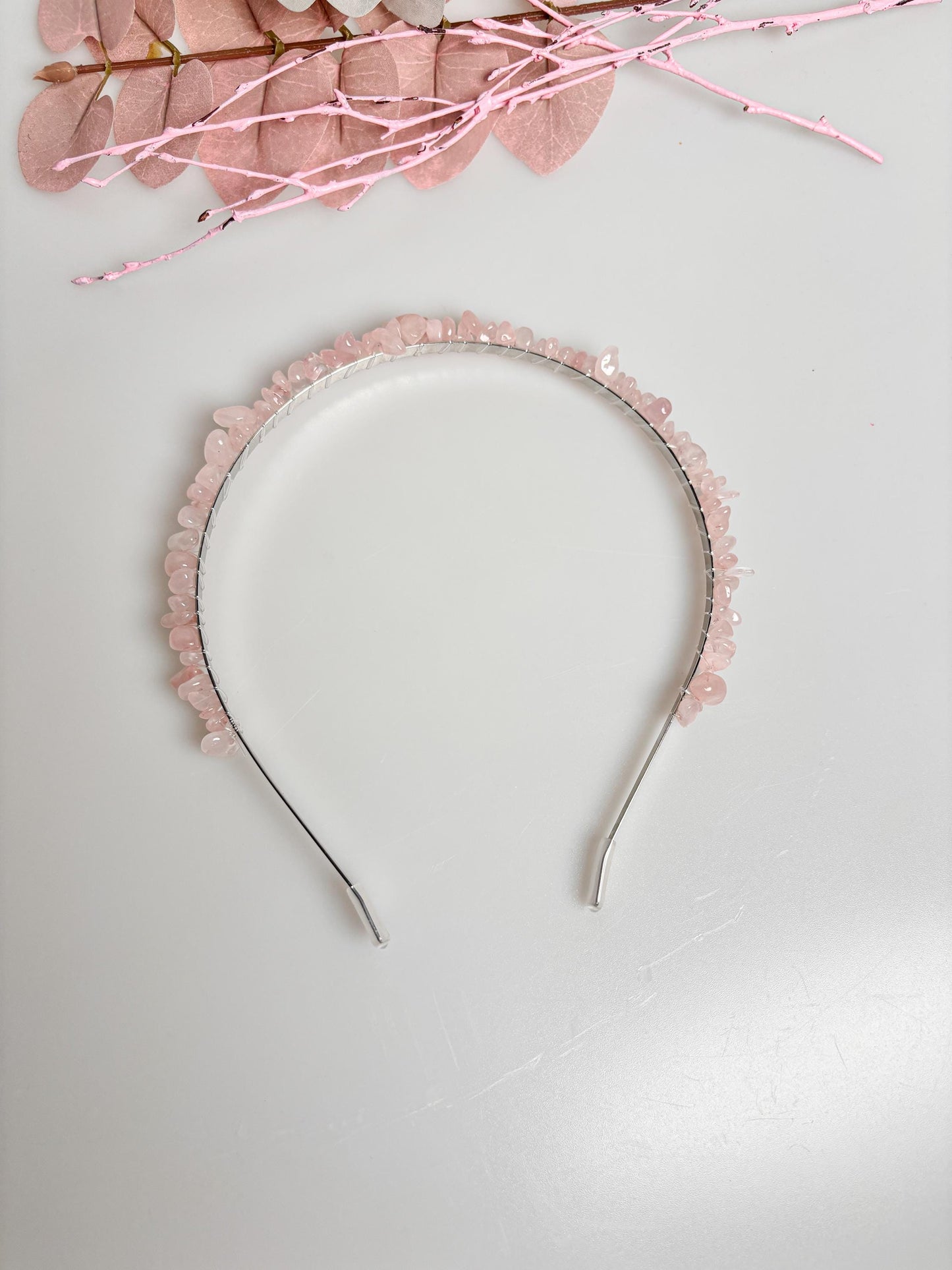 Boho style silver headband with sparkling crystals – elegant headpiece for special occasions and festivals