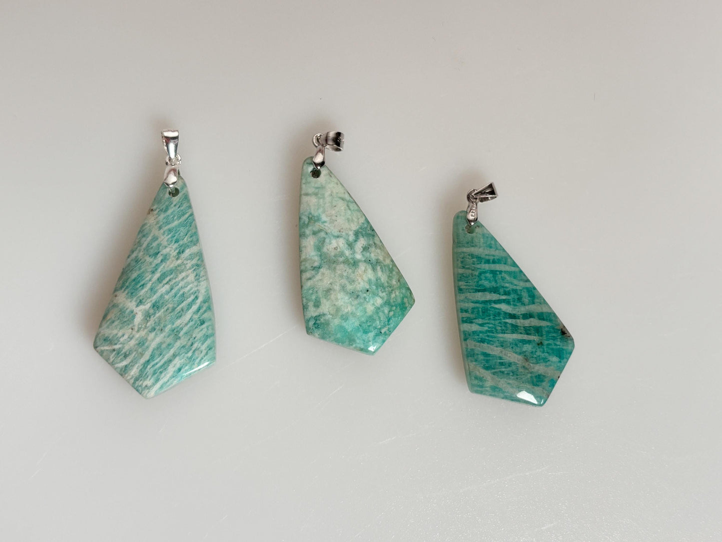 Elegant Amazonite pendant with 925 silver eyelet – Fine jewelry for the style-conscious, crystal pendant