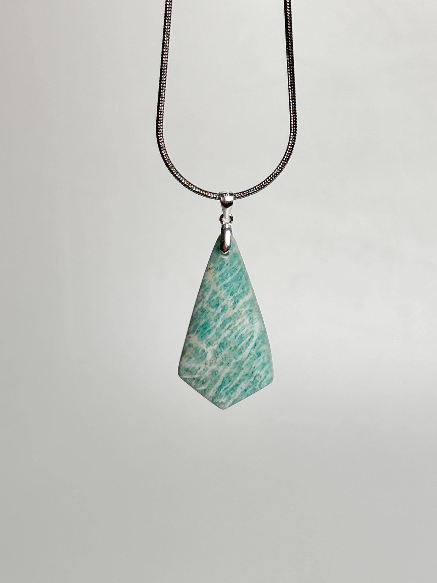 Elegant Amazonite pendant with 925 silver eyelet – Fine jewelry for the style-conscious, crystal pendant