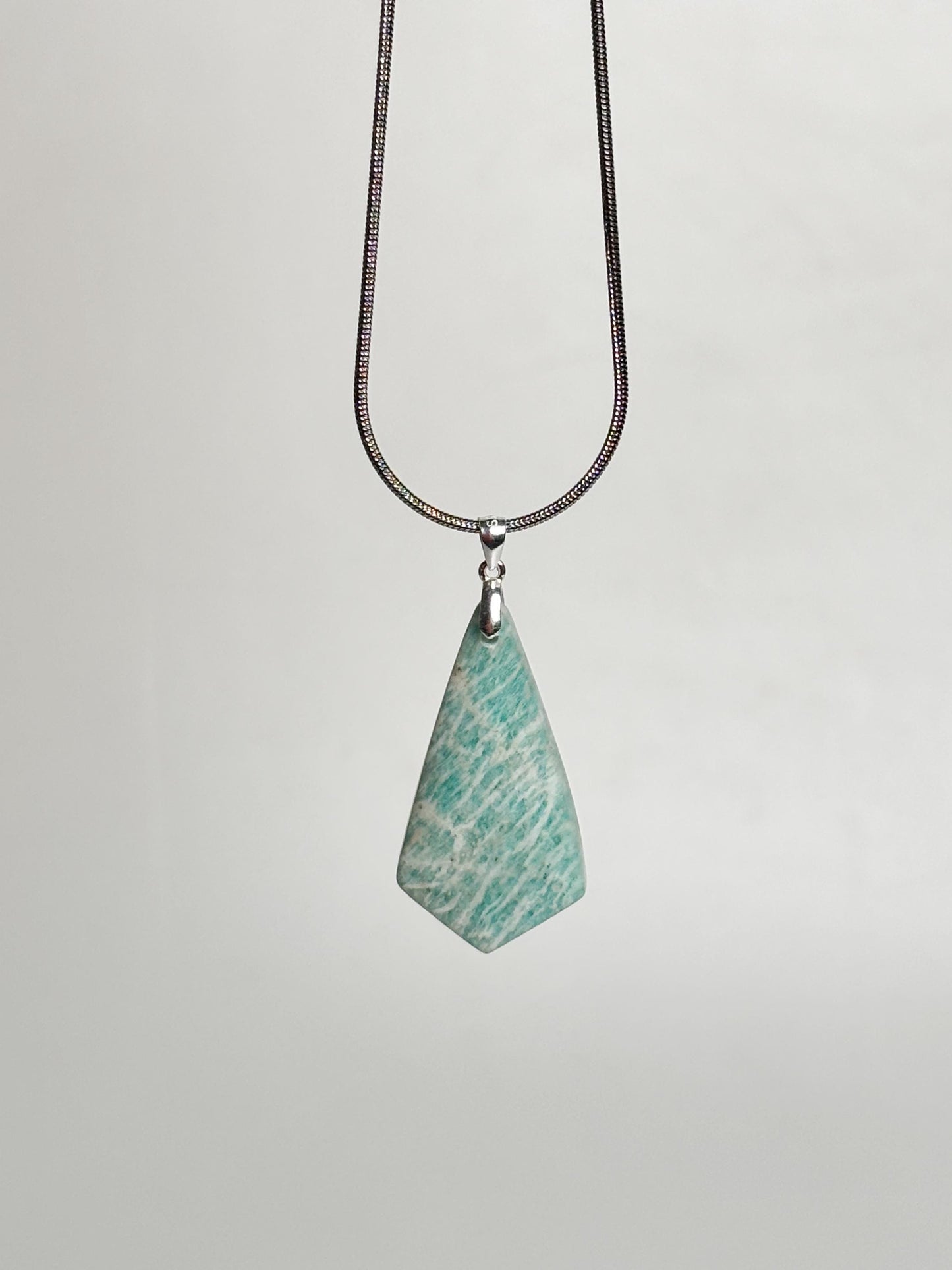 Elegant Amazonite pendant with 925 silver eyelet – Fine jewelry for the style-conscious, crystal pendant