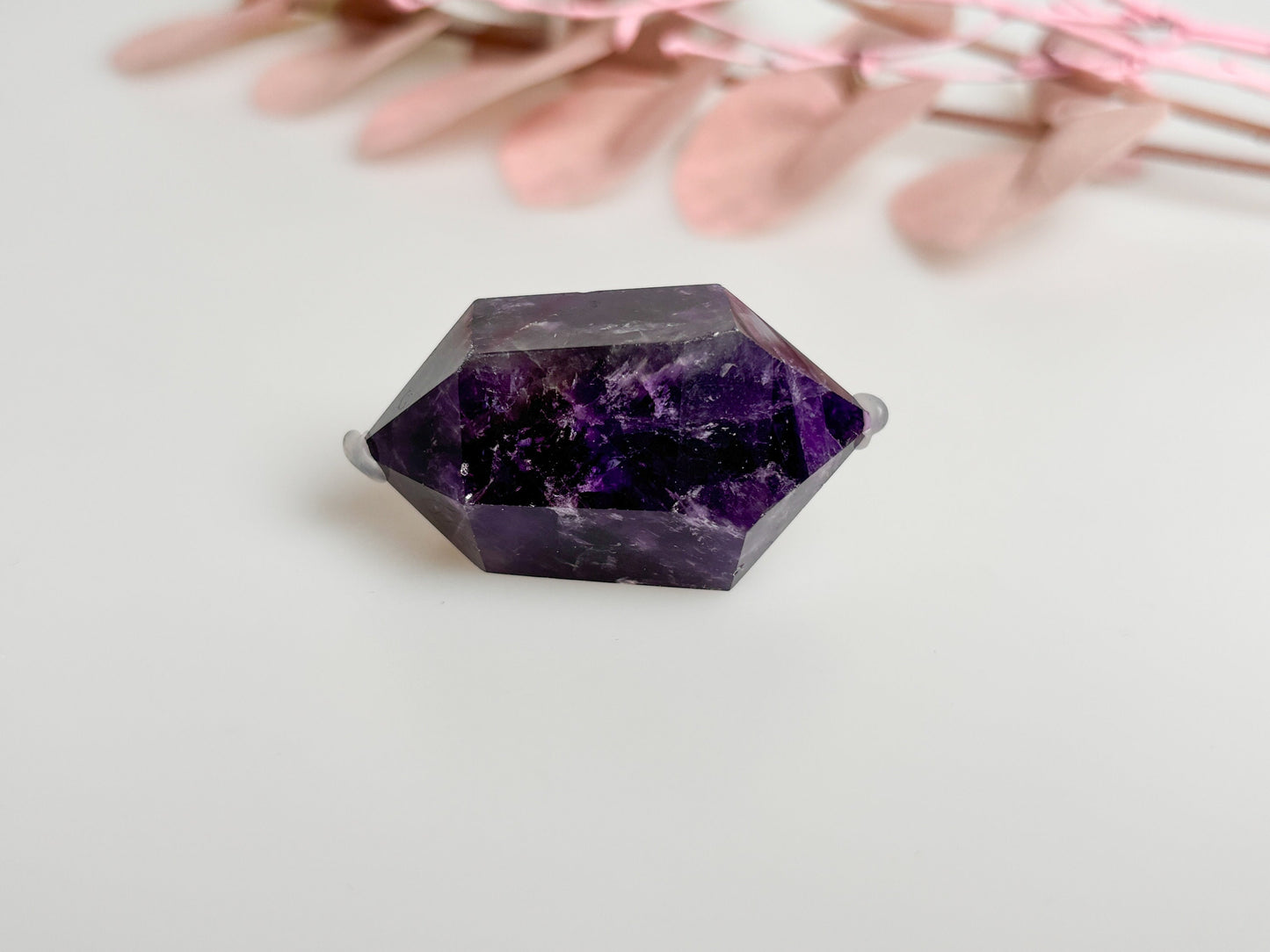 Amethyst Double Point Crystal - Healing Stone, Meditation, Energy Work, Natural Gemstone Point