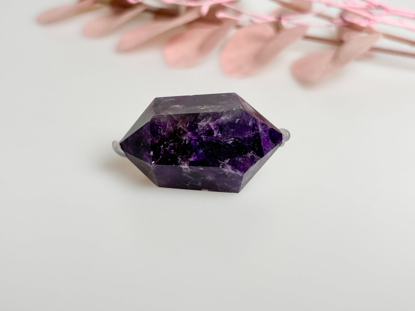 Amethyst Double Point Crystal - Healing Stone, Meditation, Energy Work, Natural Gemstone Point
