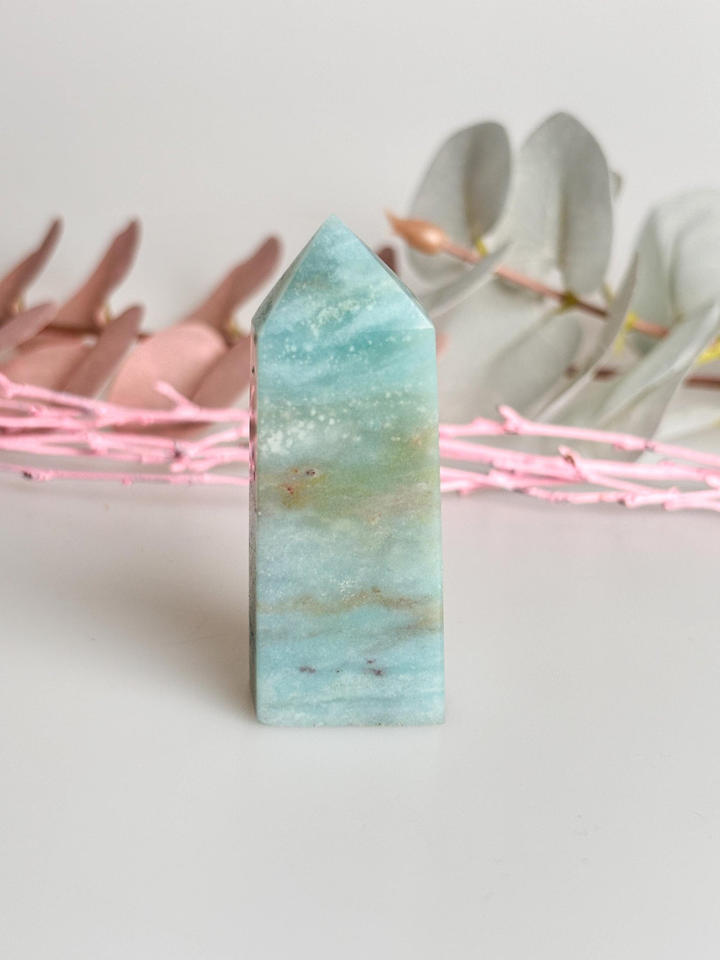 Caribbean Calcite Tower - Colors of the Sea, Calming, Unique - Perfect for Meditation & Decor