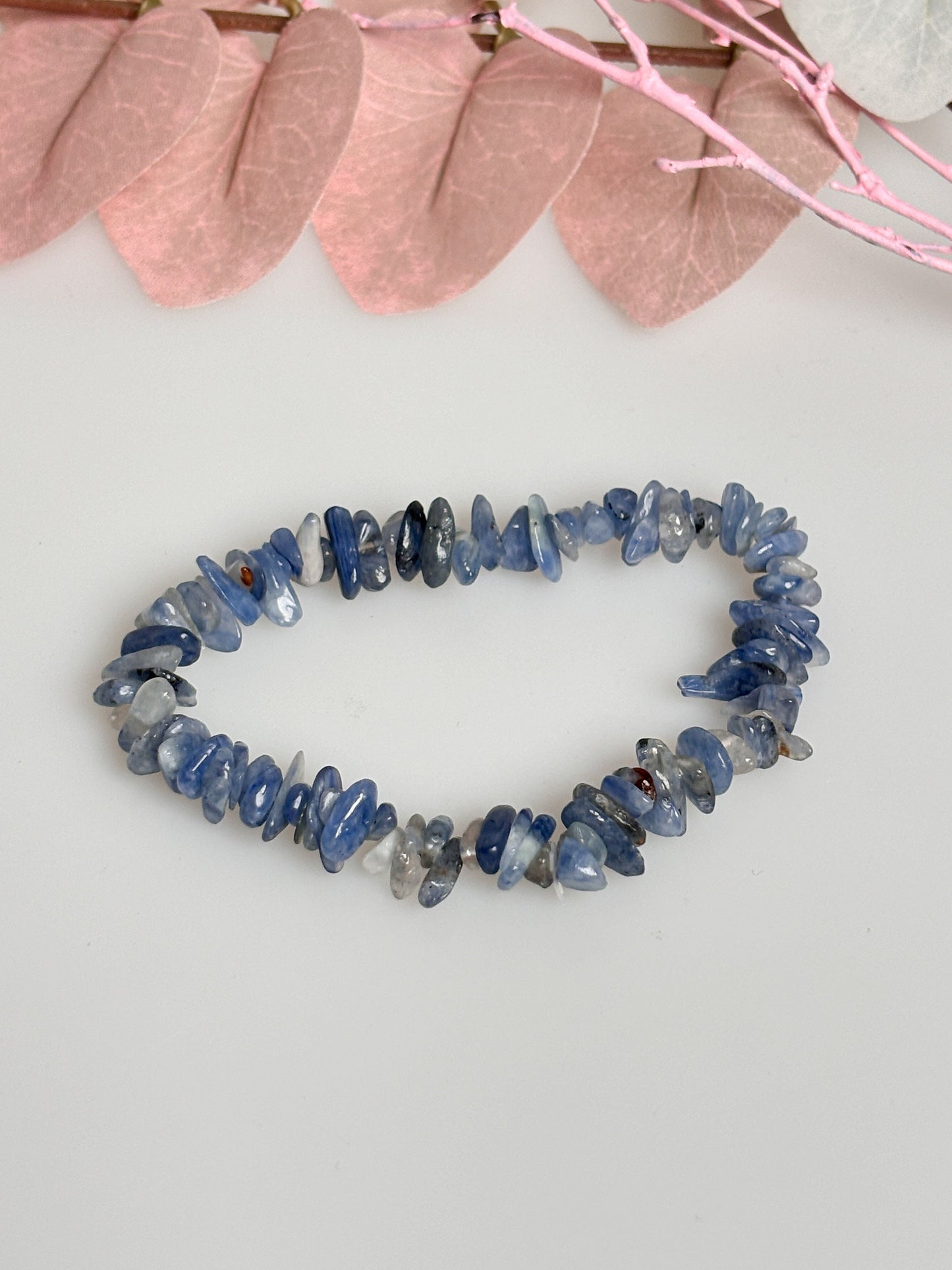 Elastic Kyanite Chip Bracelet – Boho Summer Bracelet for Stylish Accents