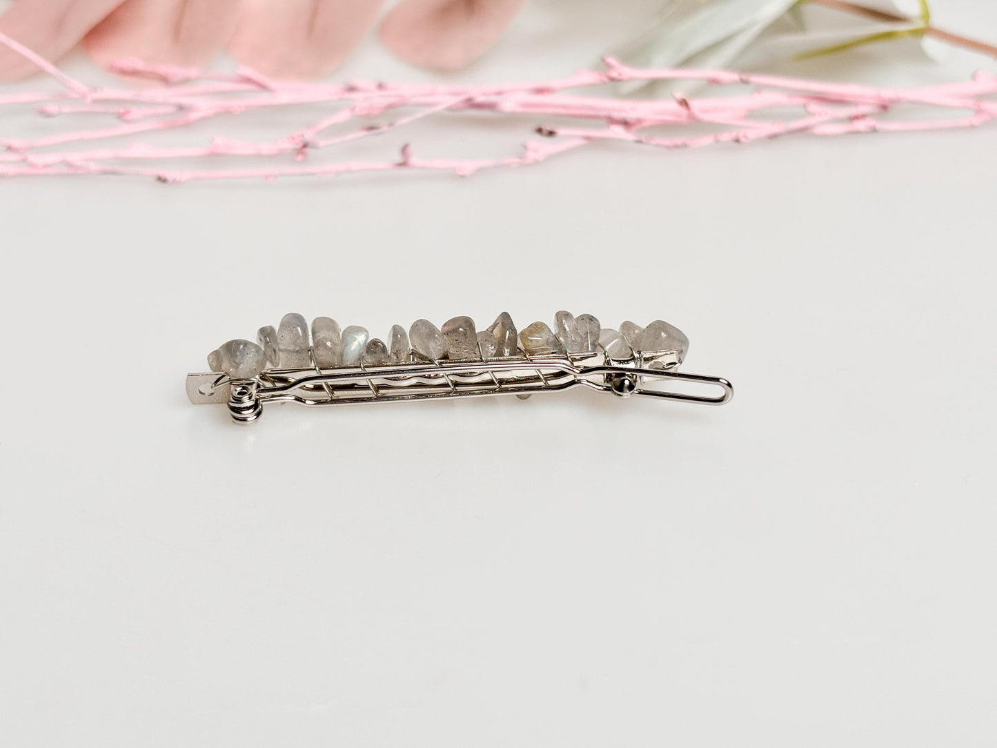 Delicate boho-style hair clips with various crystals - elegant accents for your look and spiritual energy for every day.