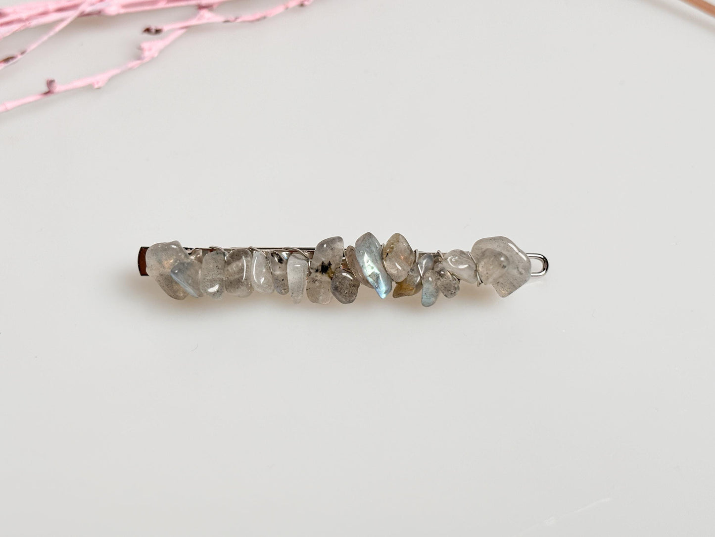 Delicate boho-style hair clips with various crystals - elegant accents for your look and spiritual energy for every day.