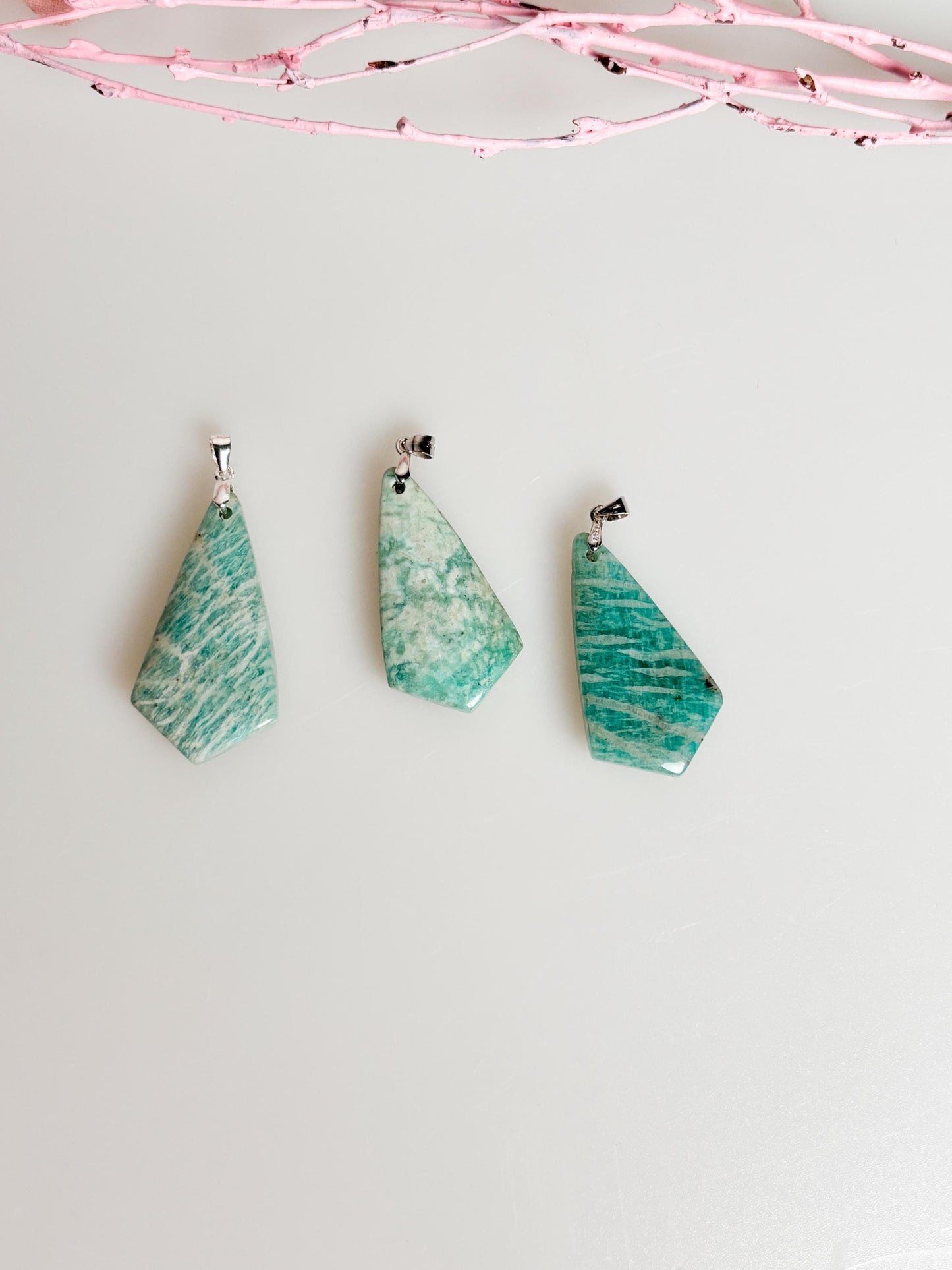 Elegant Amazonite pendant with 925 silver eyelet – Fine jewelry for the style-conscious, crystal pendant