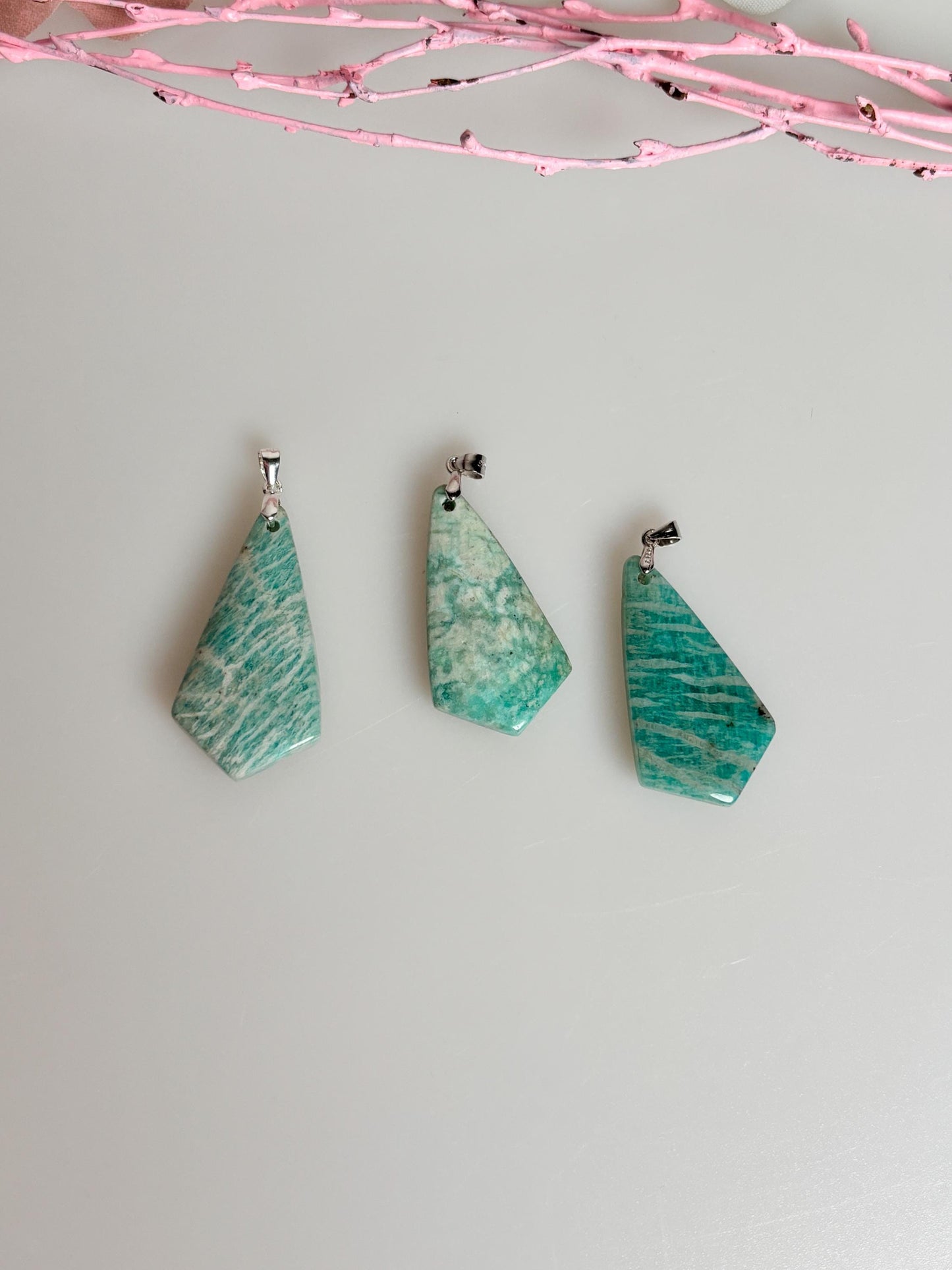 Elegant Amazonite pendant with 925 silver eyelet – Fine jewelry for the style-conscious, crystal pendant