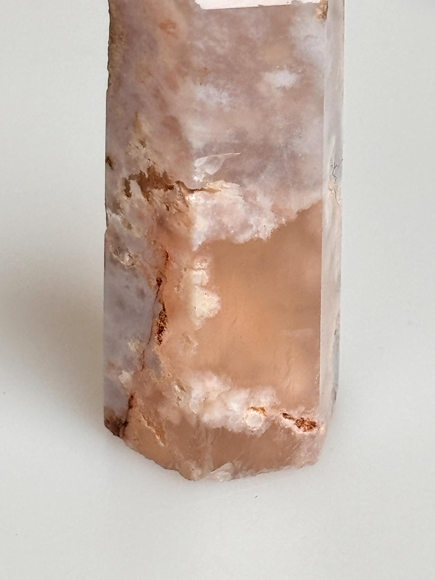Flower Agate Tower 5x1.7cm | Beautiful crystal with natural floral pattern