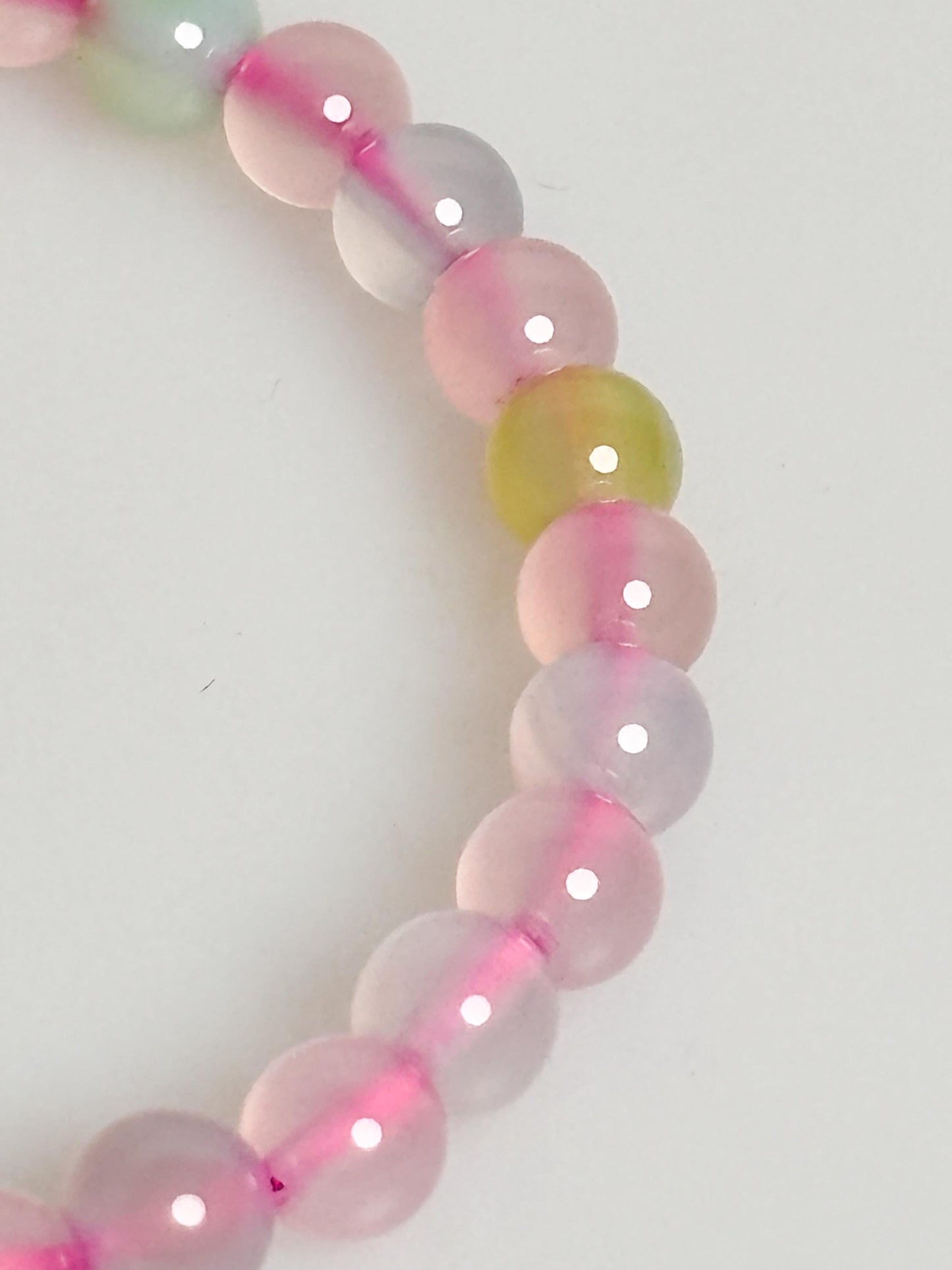 Transparent elastic morganite bracelet 6mm, 17cm | Delicate gemstone jewelry | Handmade & boho-inspired