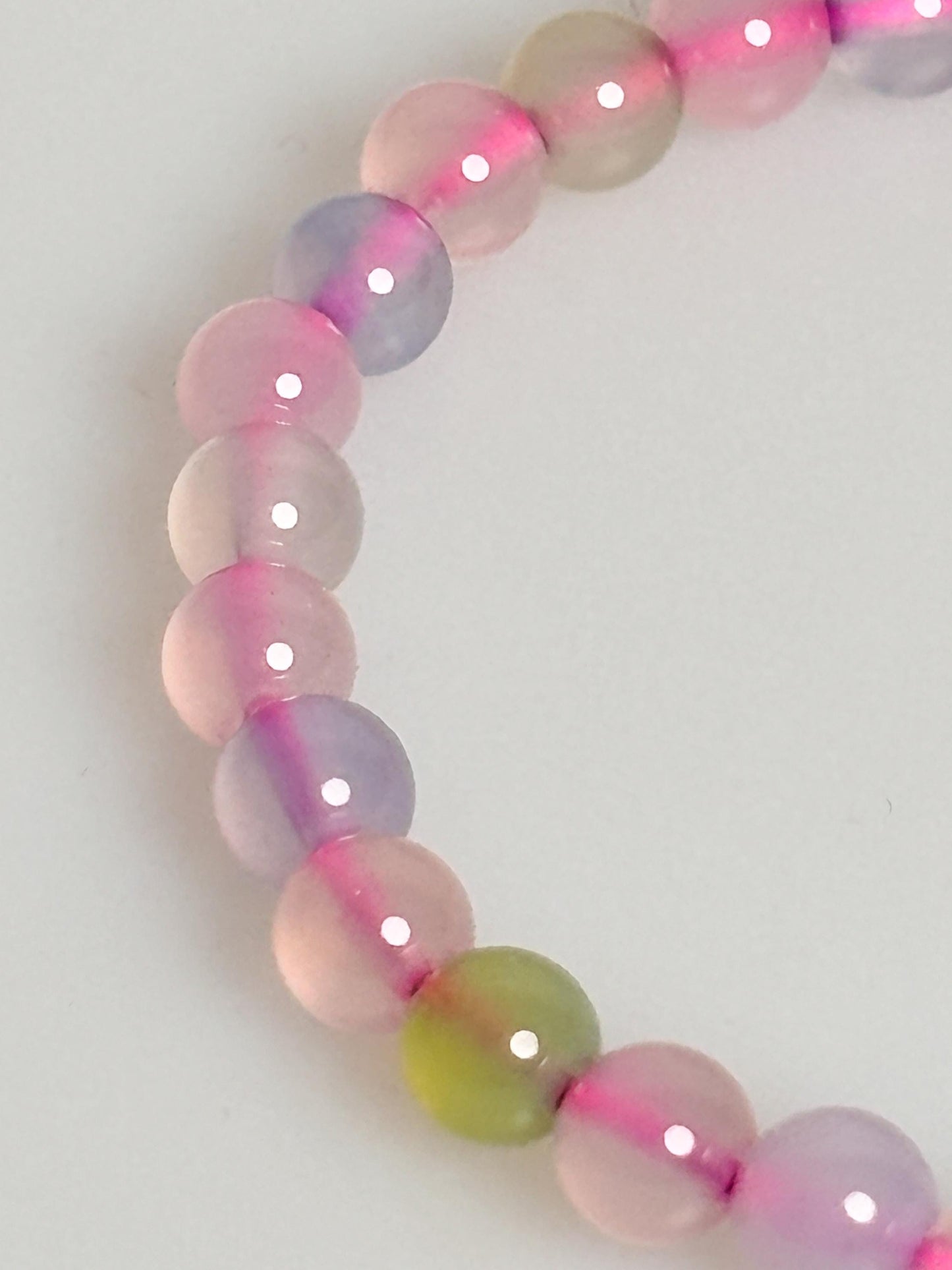 Transparent elastic morganite bracelet 6mm, 17cm | Delicate gemstone jewelry | Handmade & boho-inspired