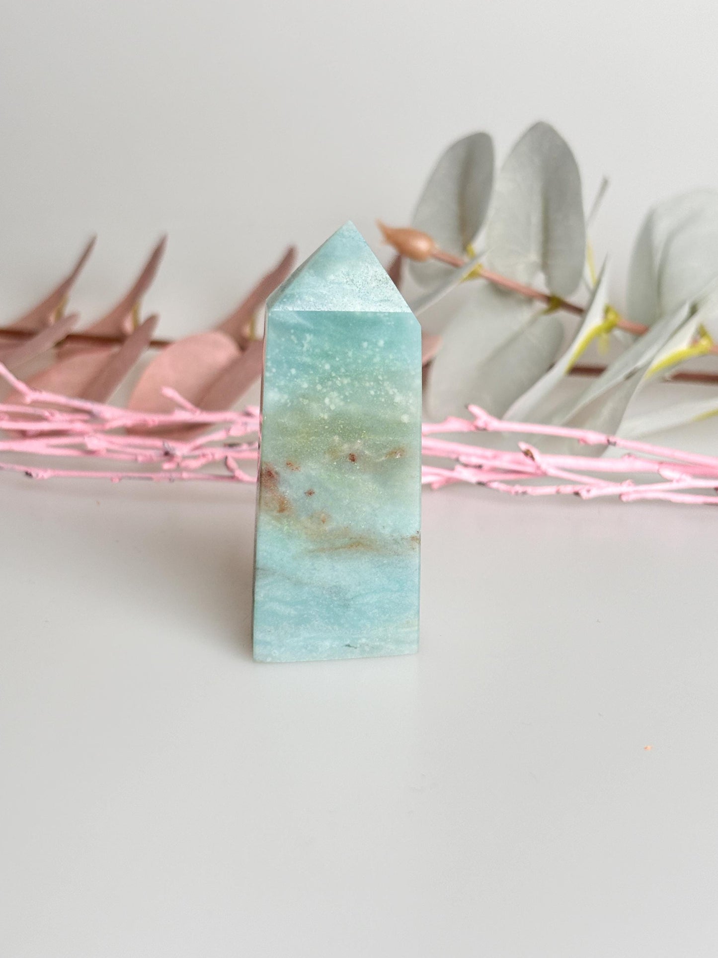 Caribbean Calcite Tower - Colors of the Sea, Calming, Unique - Perfect for Meditation & Decor