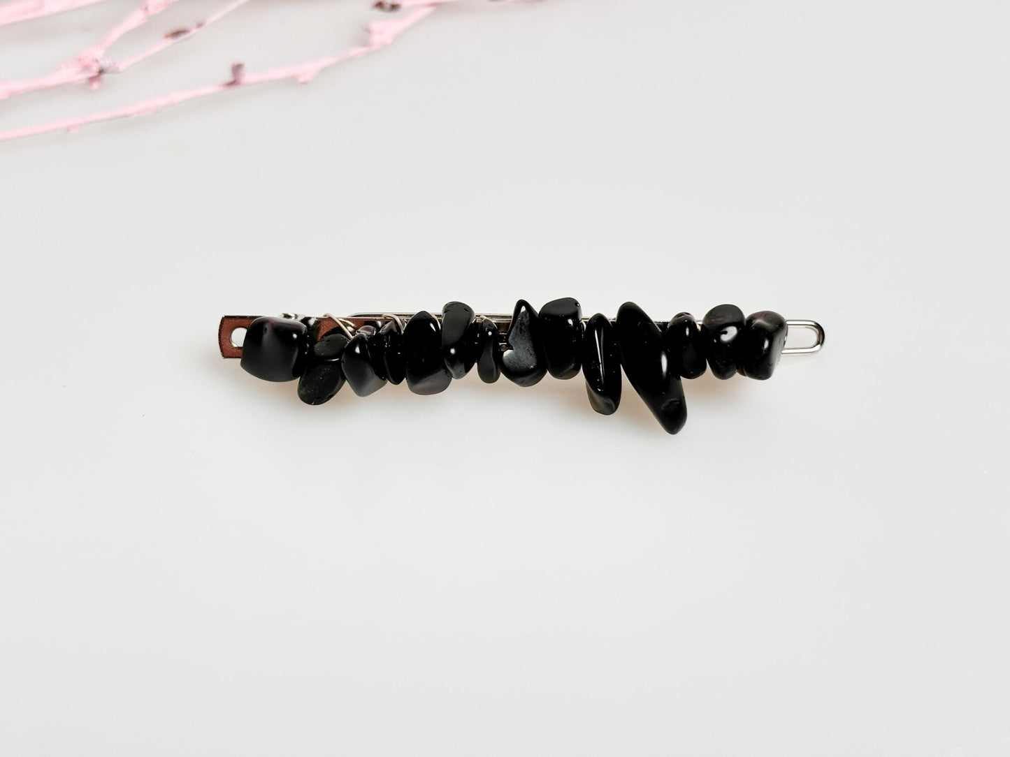 Delicate boho-style hair clips with various crystals - elegant accents for your look and spiritual energy for every day.