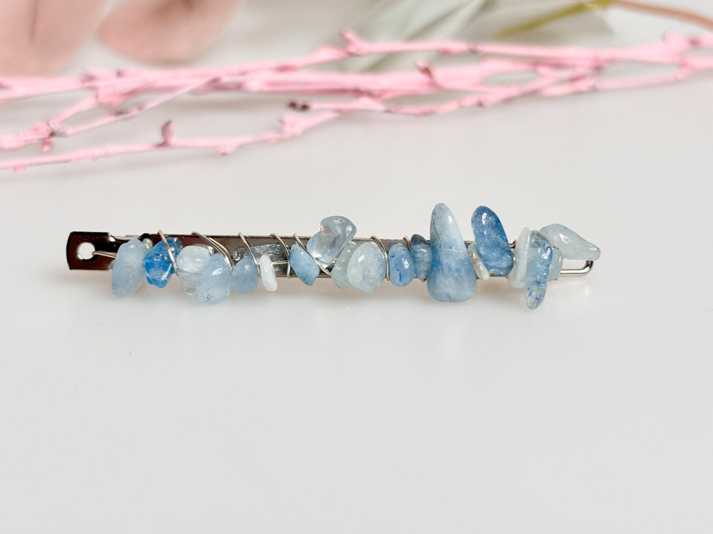 Delicate boho-style hair clips with various crystals - elegant accents for your look and spiritual energy for every day.
