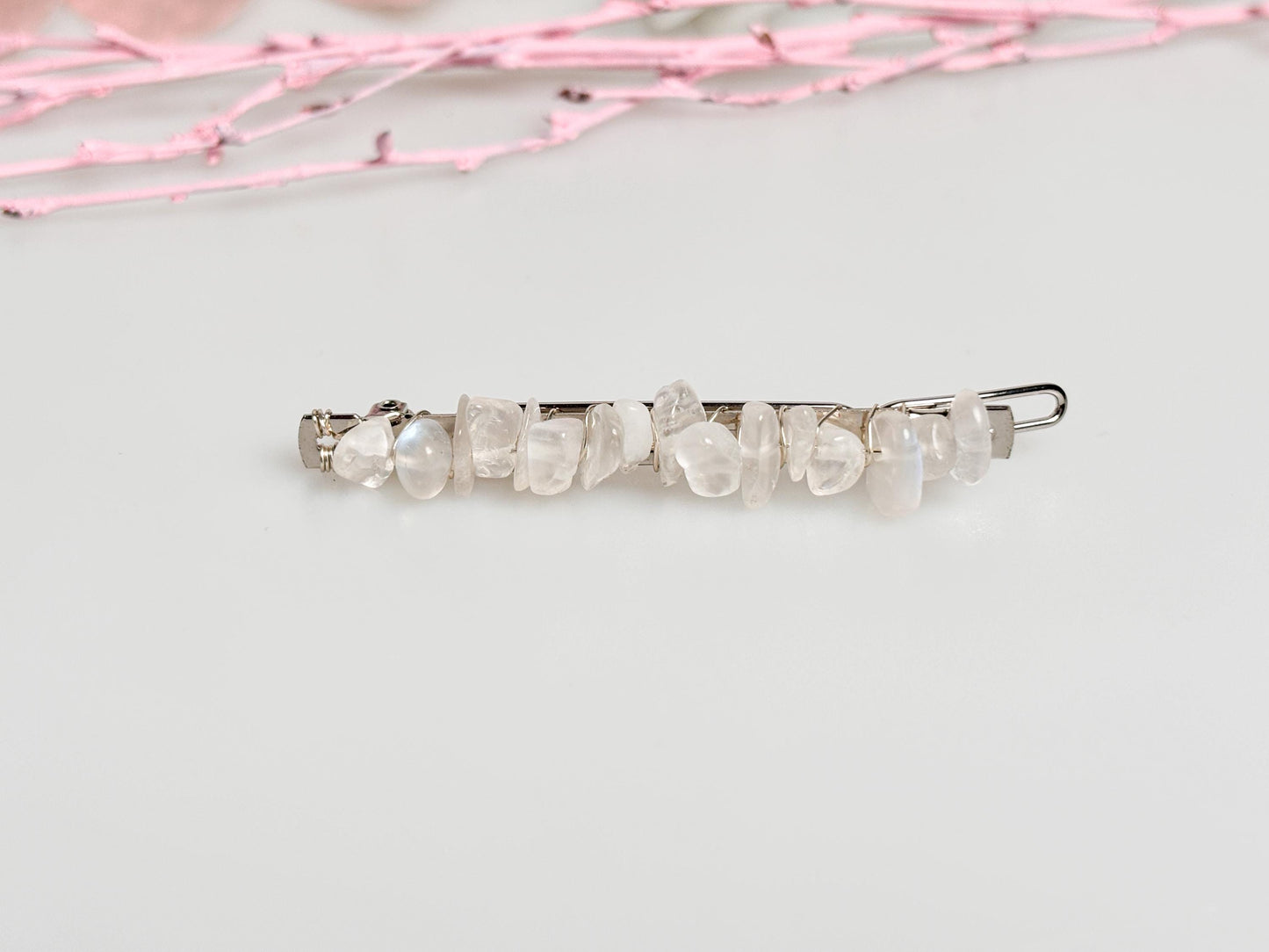 Delicate boho-style hair clips with various crystals - elegant accents for your look and spiritual energy for every day.