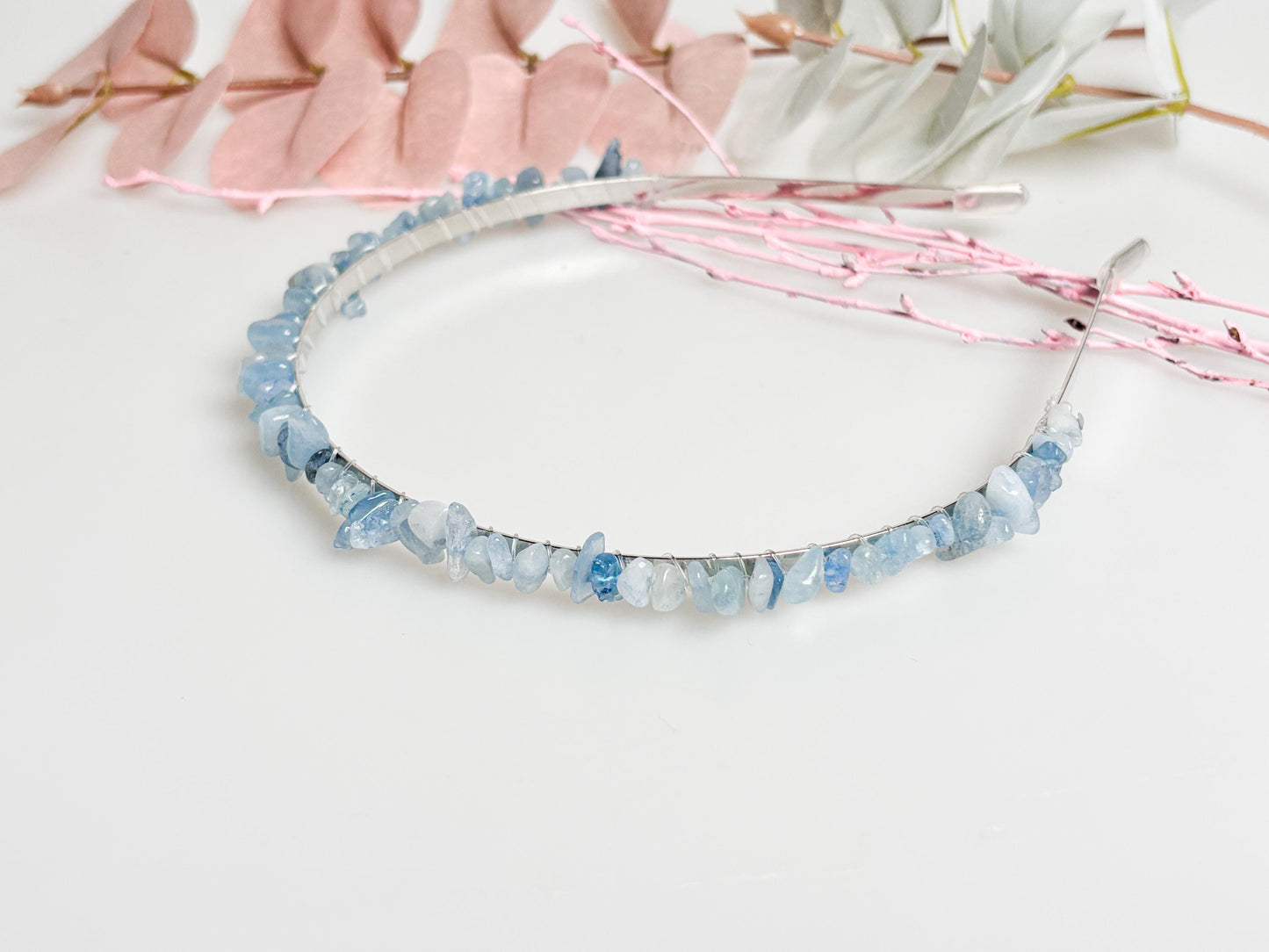 Boho style silver headband with sparkling crystals – elegant headpiece for special occasions and festivals