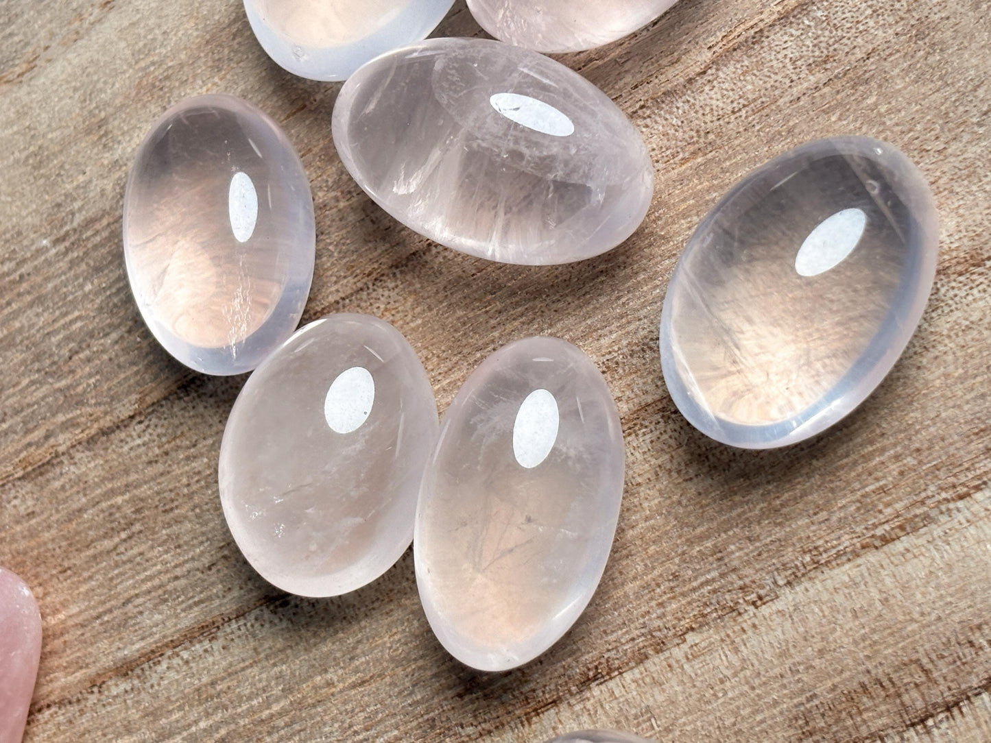 Premium Transparent Rose Quartz Tumbled Stones – Gemstone for Healing and Love – Crystal Clear, Glittering Rose Quartz Stones