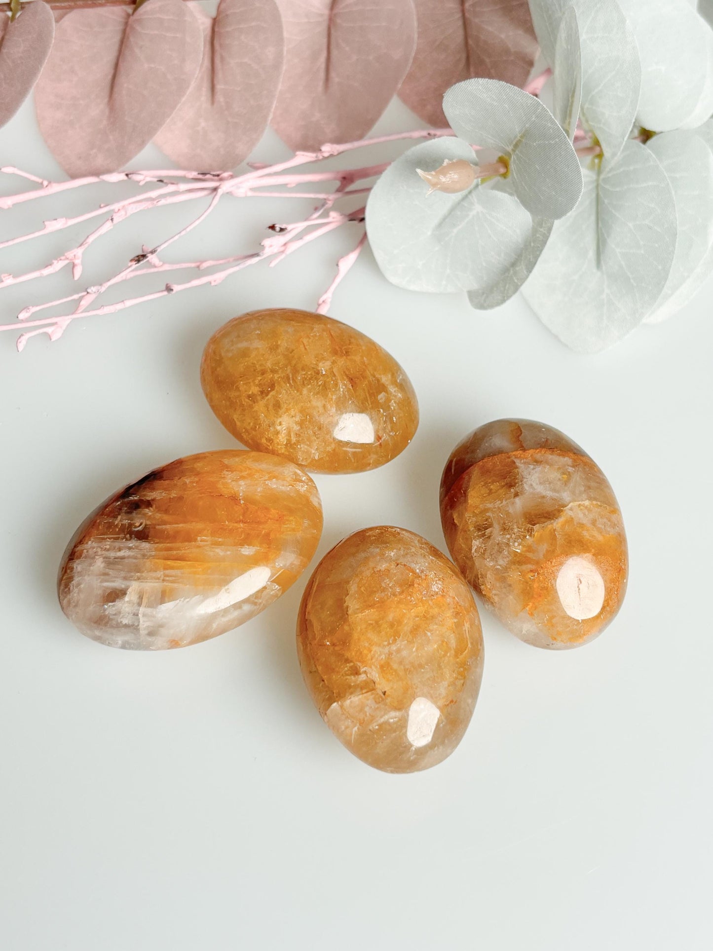 Golden Healer Palmstone, Healing Stone in Various Sizes, Handmade Crystal for Meditation and Energy Work