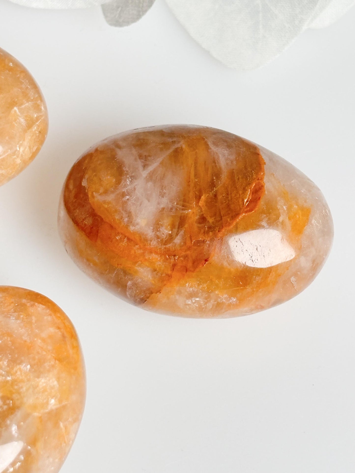 Golden Healer Palmstone, Healing Stone in Various Sizes, Handmade Crystal for Meditation and Energy Work