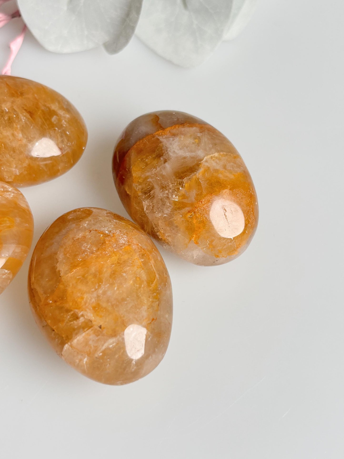 Golden Healer Palmstone, Healing Stone in Various Sizes, Handmade Crystal for Meditation and Energy Work
