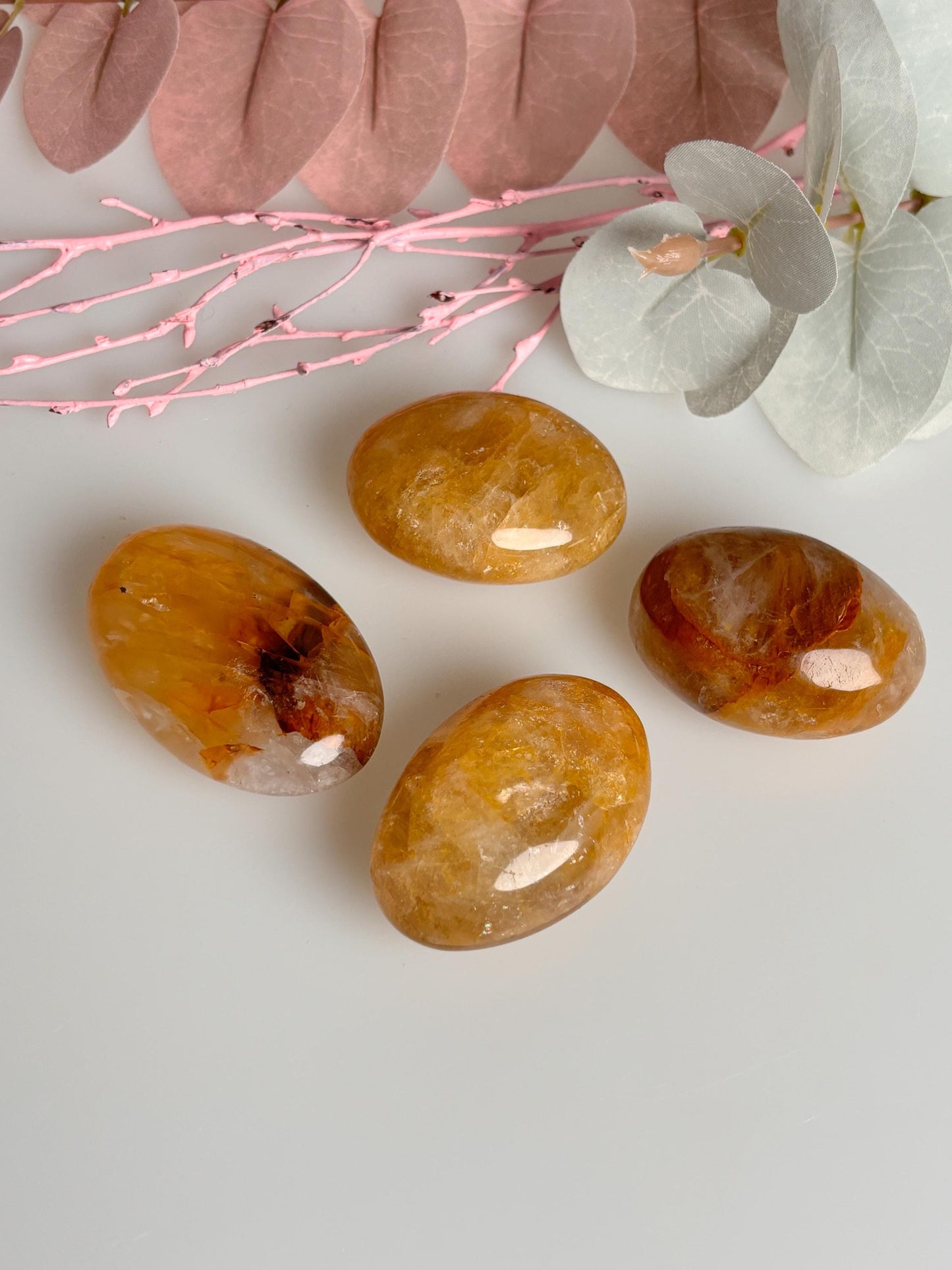 Golden Healer Palmstone, Healing Stone in Various Sizes, Handmade Crystal for Meditation and Energy Work