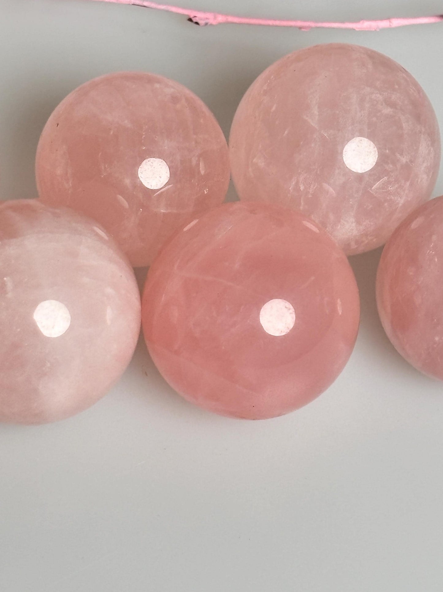 Small rose quartz balls – 3 sizes as decoration, noble rose quartz, decorative crystal balls, natural stone decoration, pink quartz balls