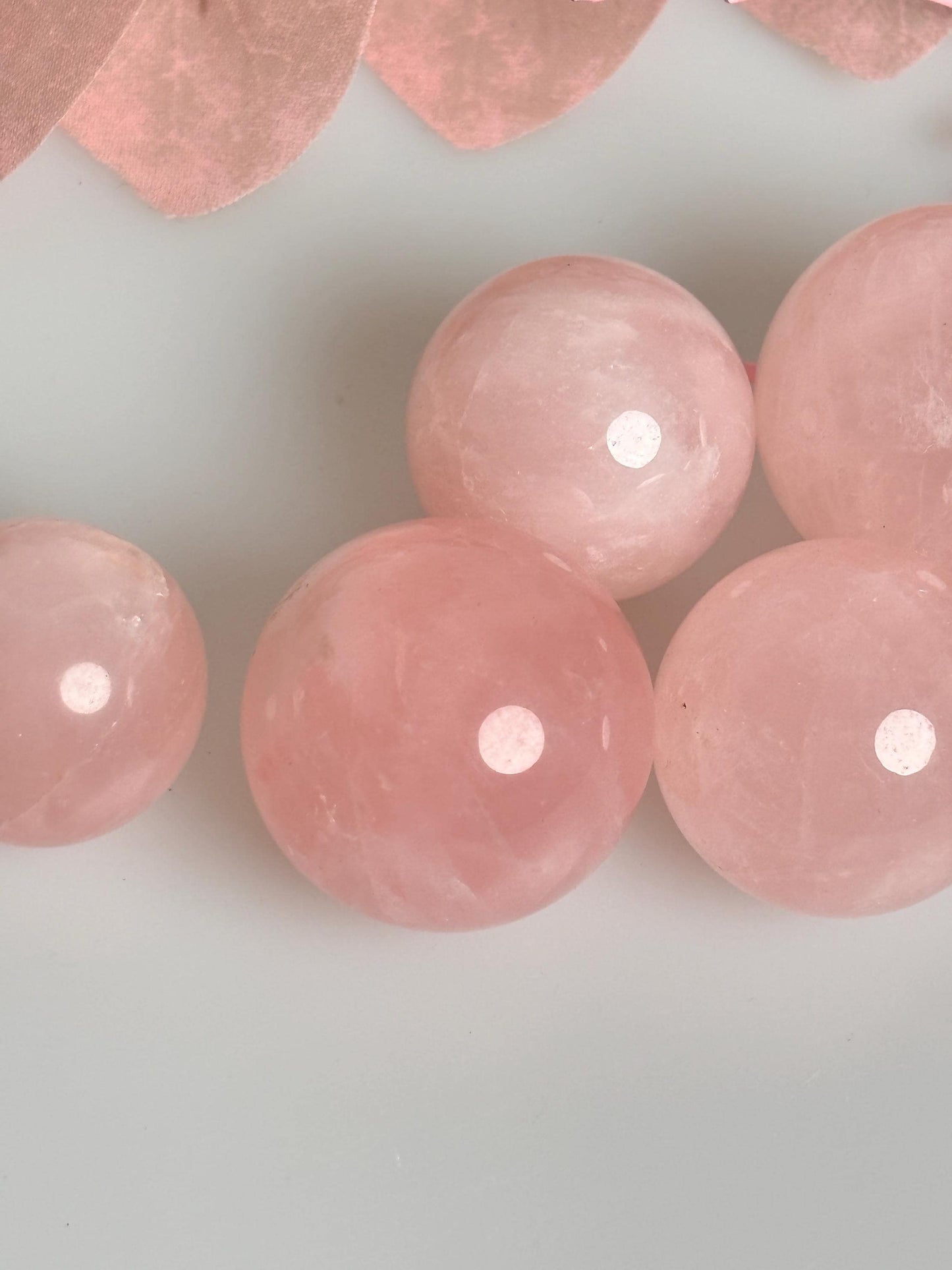 Small rose quartz balls – 3 sizes as decoration, noble rose quartz, decorative crystal balls, natural stone decoration, pink quartz balls