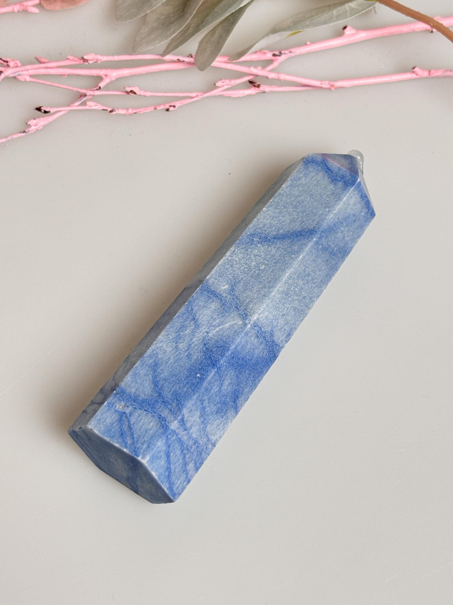 Blue Aventurine Tower Crystal | Healing Stone Obelisk | Natural Stone Energy | Meditation & Decoration
