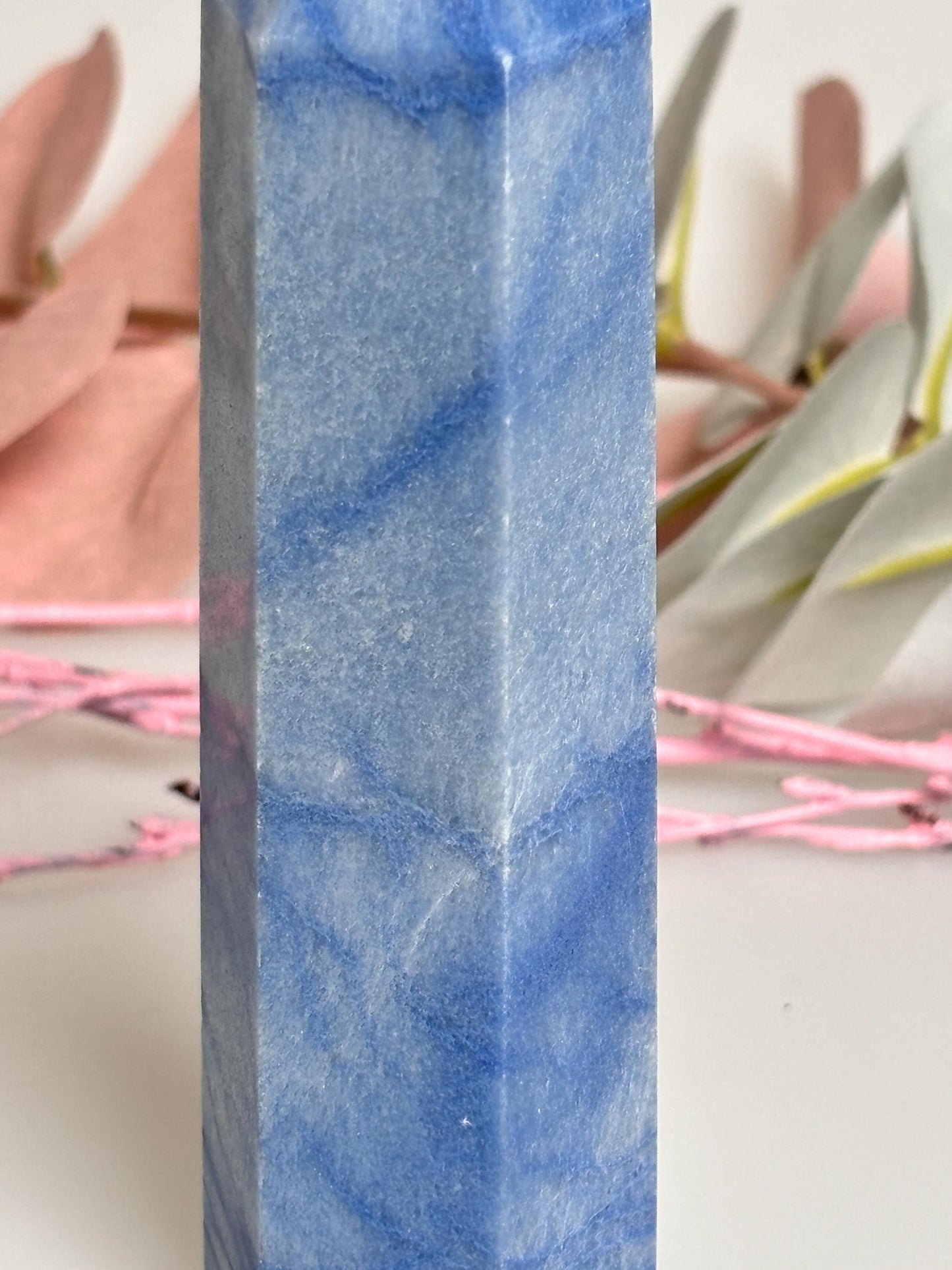 Blue Aventurine Tower Crystal | Healing Stone Obelisk | Natural Stone Energy | Meditation & Decoration