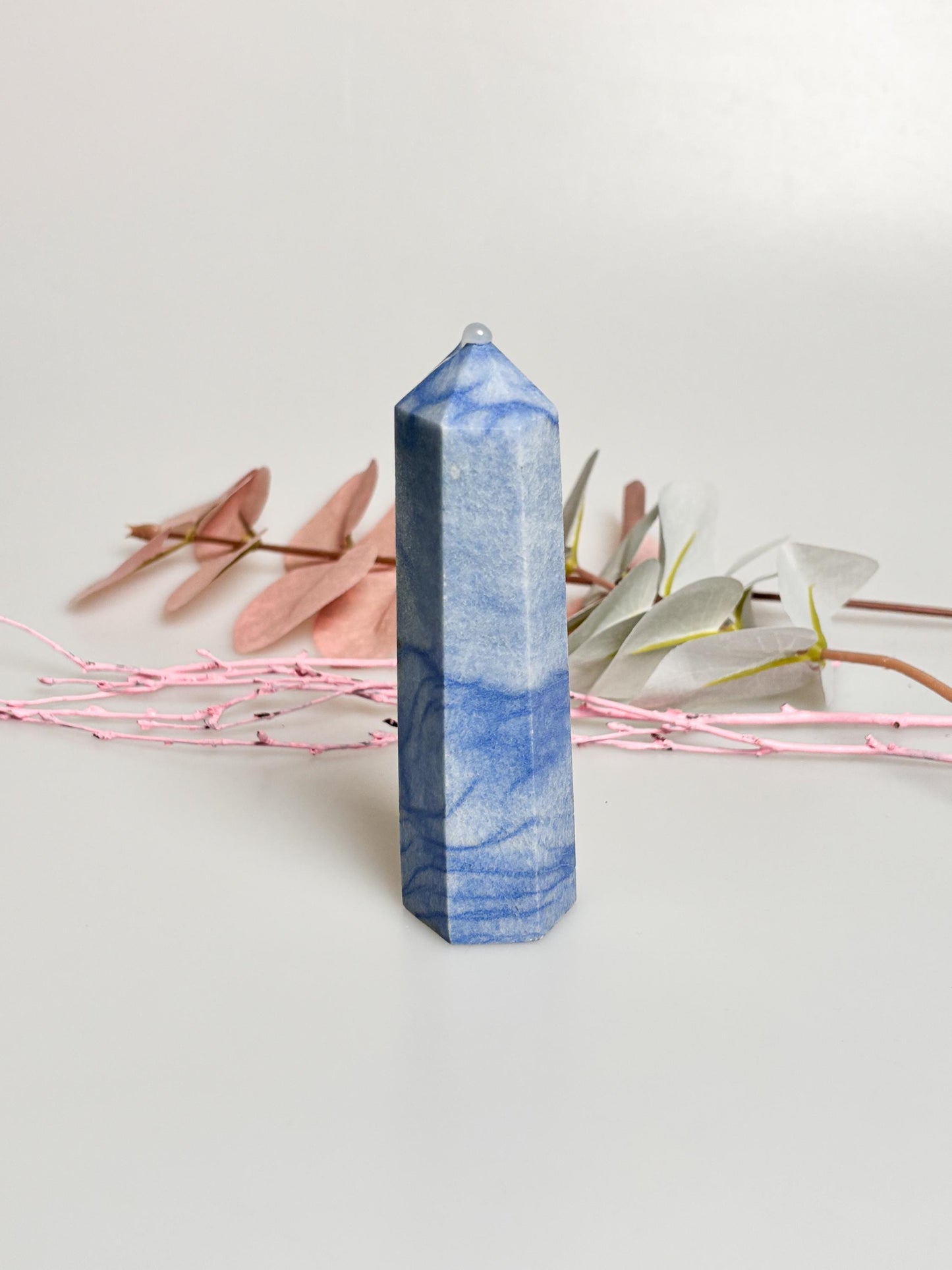 Blue Aventurine Tower Crystal | Healing Stone Obelisk | Natural Stone Energy | Meditation & Decoration