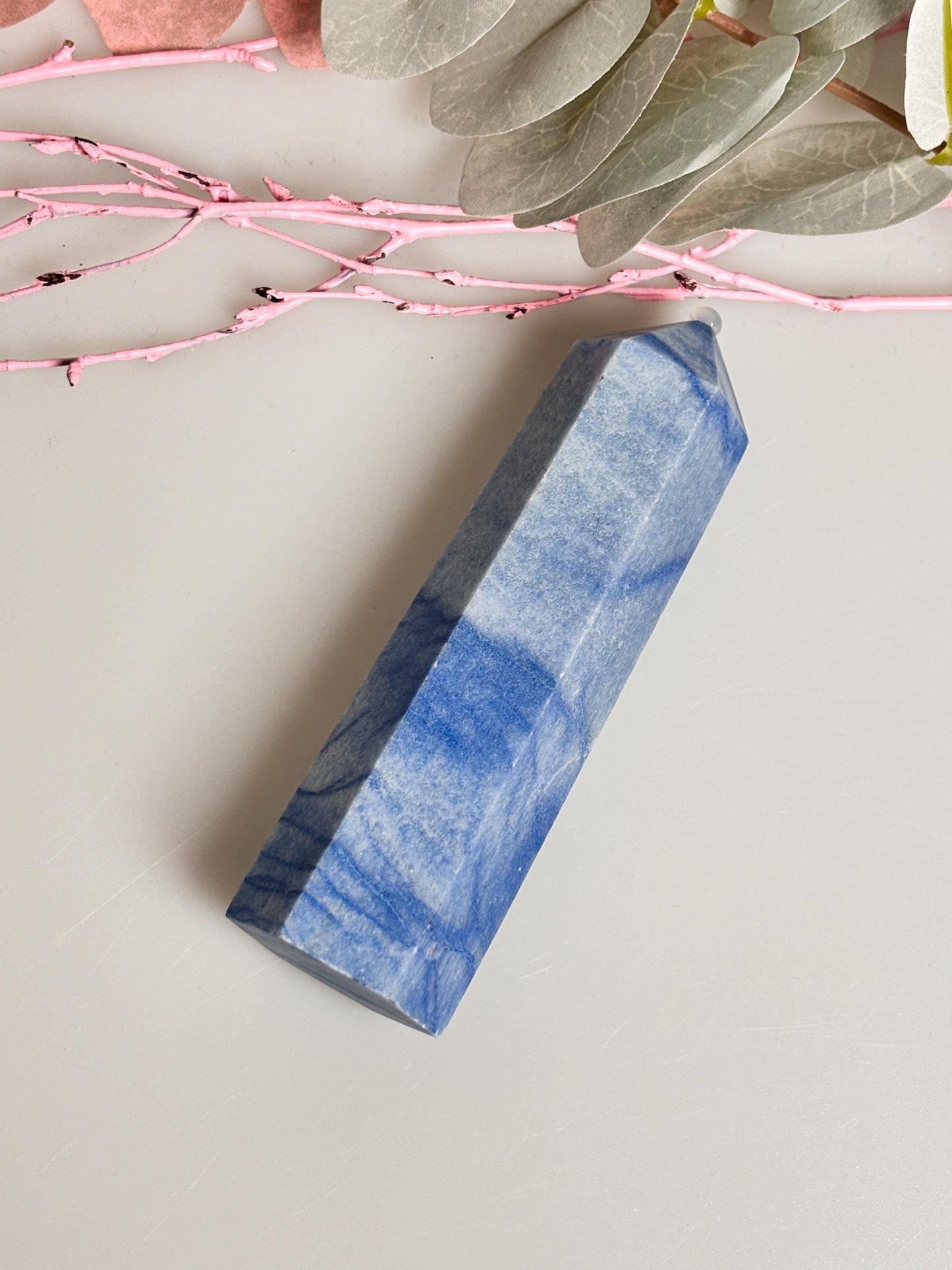 Blue Aventurine Tower Crystal | Healing Stone Obelisk | Natural Stone Energy | Meditation & Decoration