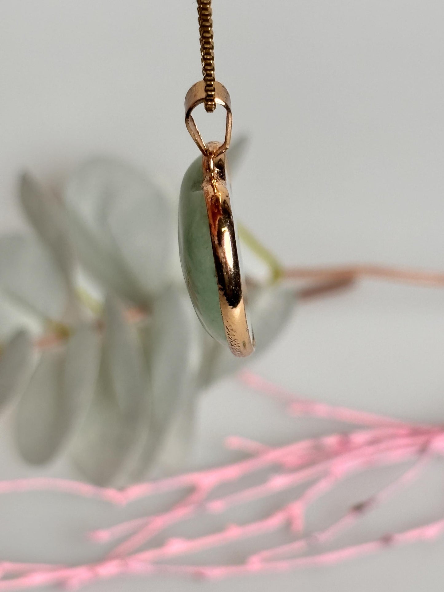Beautiful Aventurine Heart Pendant, Gold-Colored – Natural Gemstone Jewelry