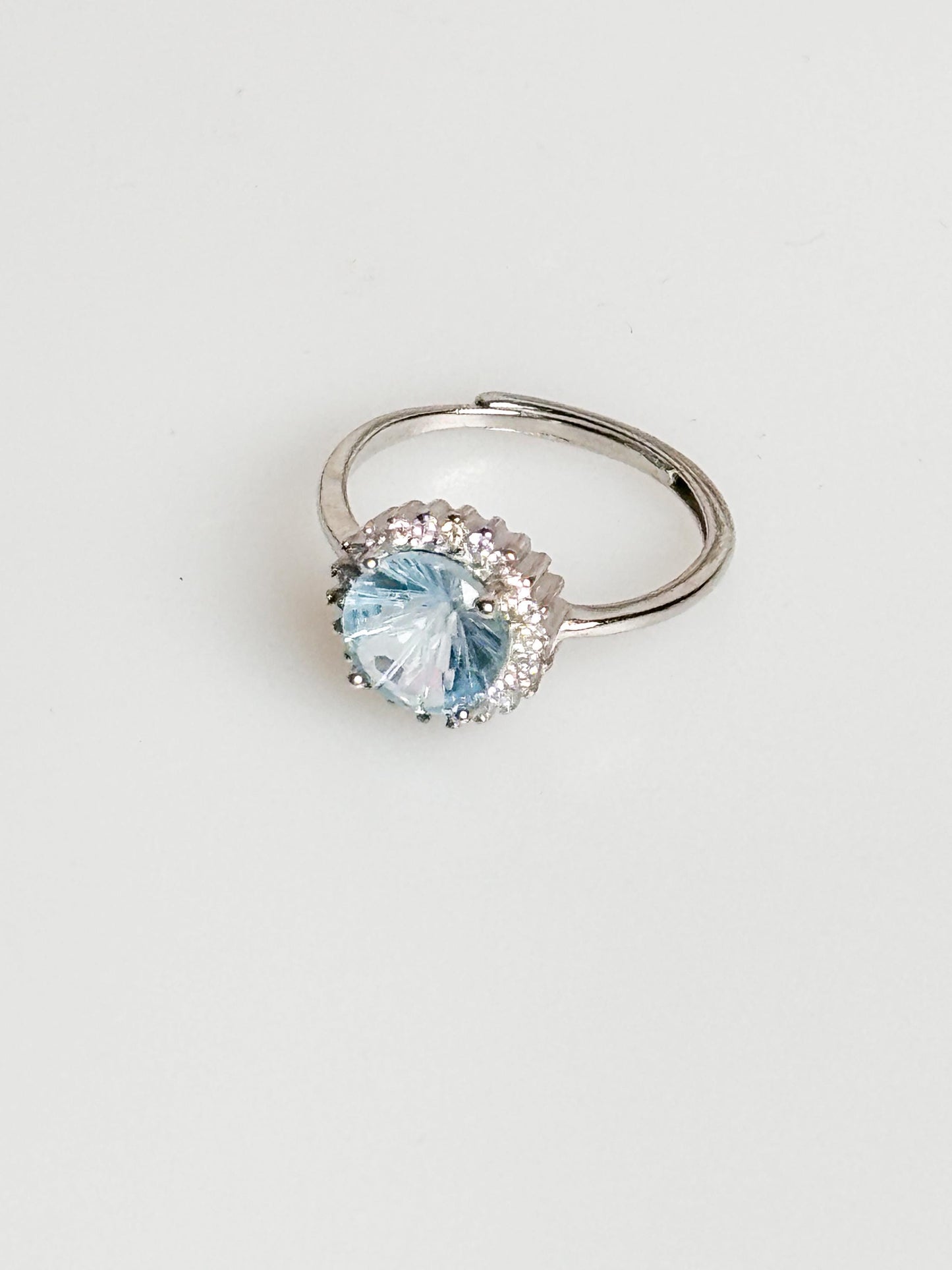 Blue Topaz Ring 925 Silver – Adjustable – Noble silver ring with topaz – Perfect as an engagement ring – Jewelry gift