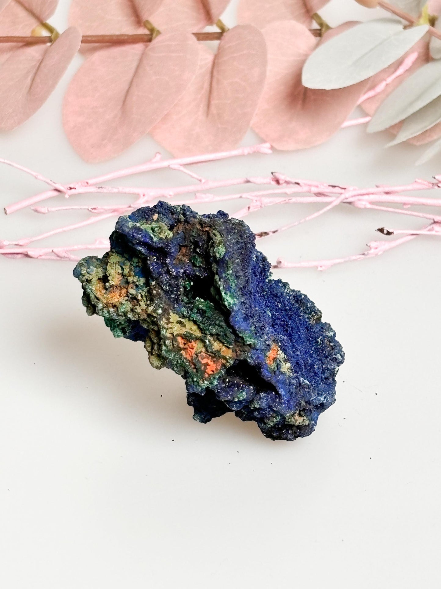 Azurit Natursteinstück mit schöner Struktur und Glitzer - Kristallstufe, einzigartiges Mineral für Sammler und Dekoration
