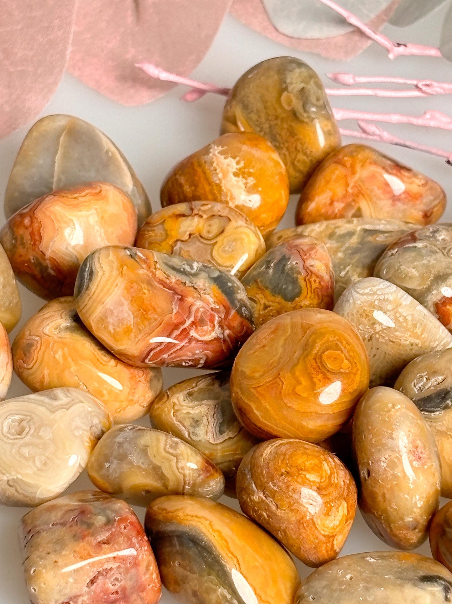 Crazy Lace Agate Tumbled Stones - Natural Healing Stones in Various Sizes | Energy & Balance