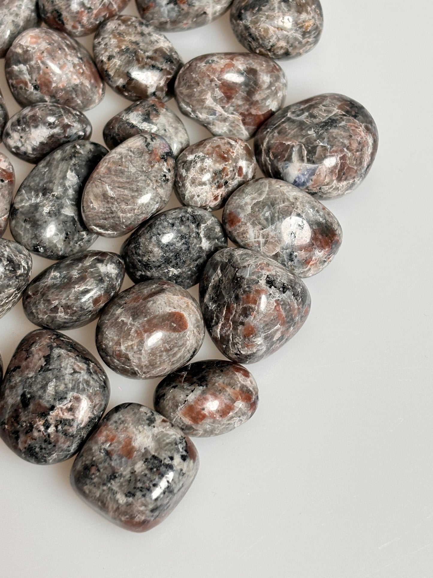 Yooperlite Tumbled Stones Set of 2 - Various Sizes, Energetic Gemstones, Perfect for Meditation & Decoration