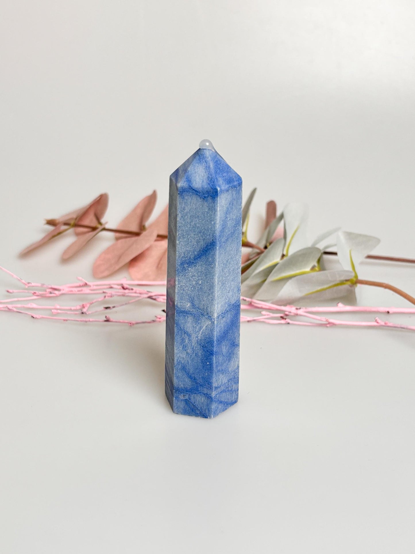 Blue Aventurine Tower Crystal | Healing Stone Obelisk | Natural Stone Energy | Meditation & Decoration