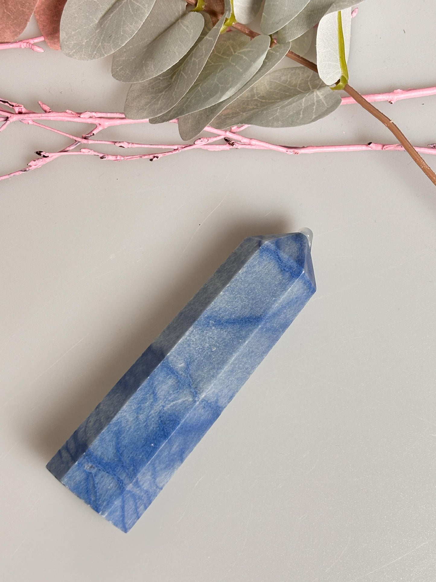 Blue Aventurine Tower Crystal | Healing Stone Obelisk | Natural Stone Energy | Meditation & Decoration