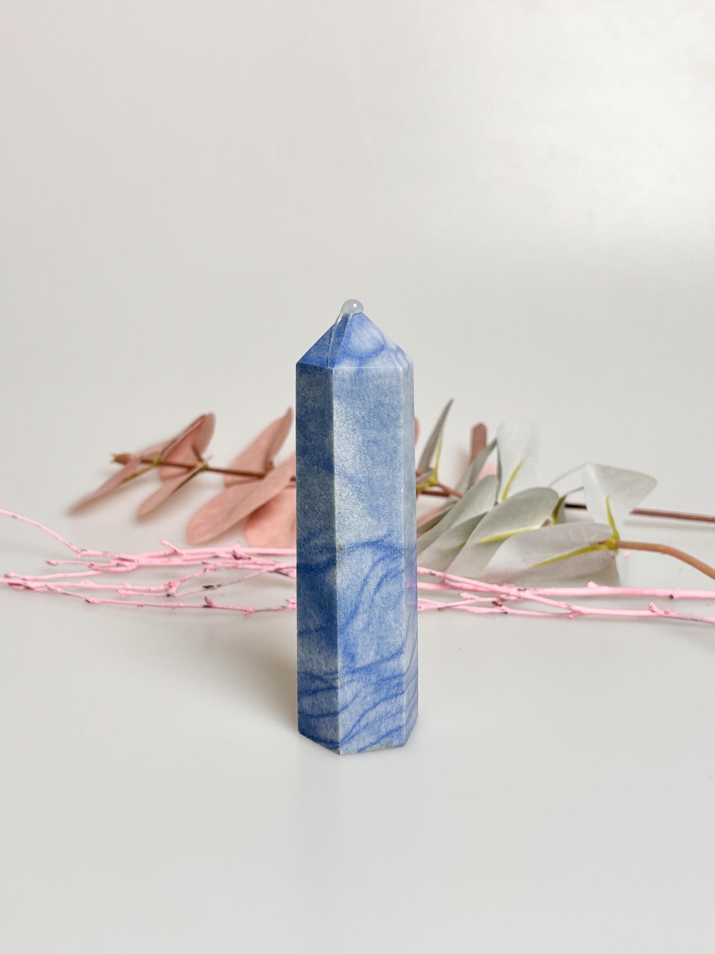Blue Aventurine Tower Crystal | Healing Stone Obelisk | Natural Stone Energy | Meditation & Decoration