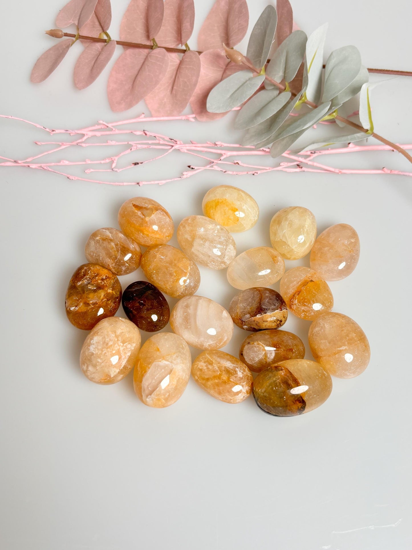 Hochwertige Golden Healer Trommelsteine mit Regenbögen Energiestein für Heilung, Klarheit & spirituelles Wachstum