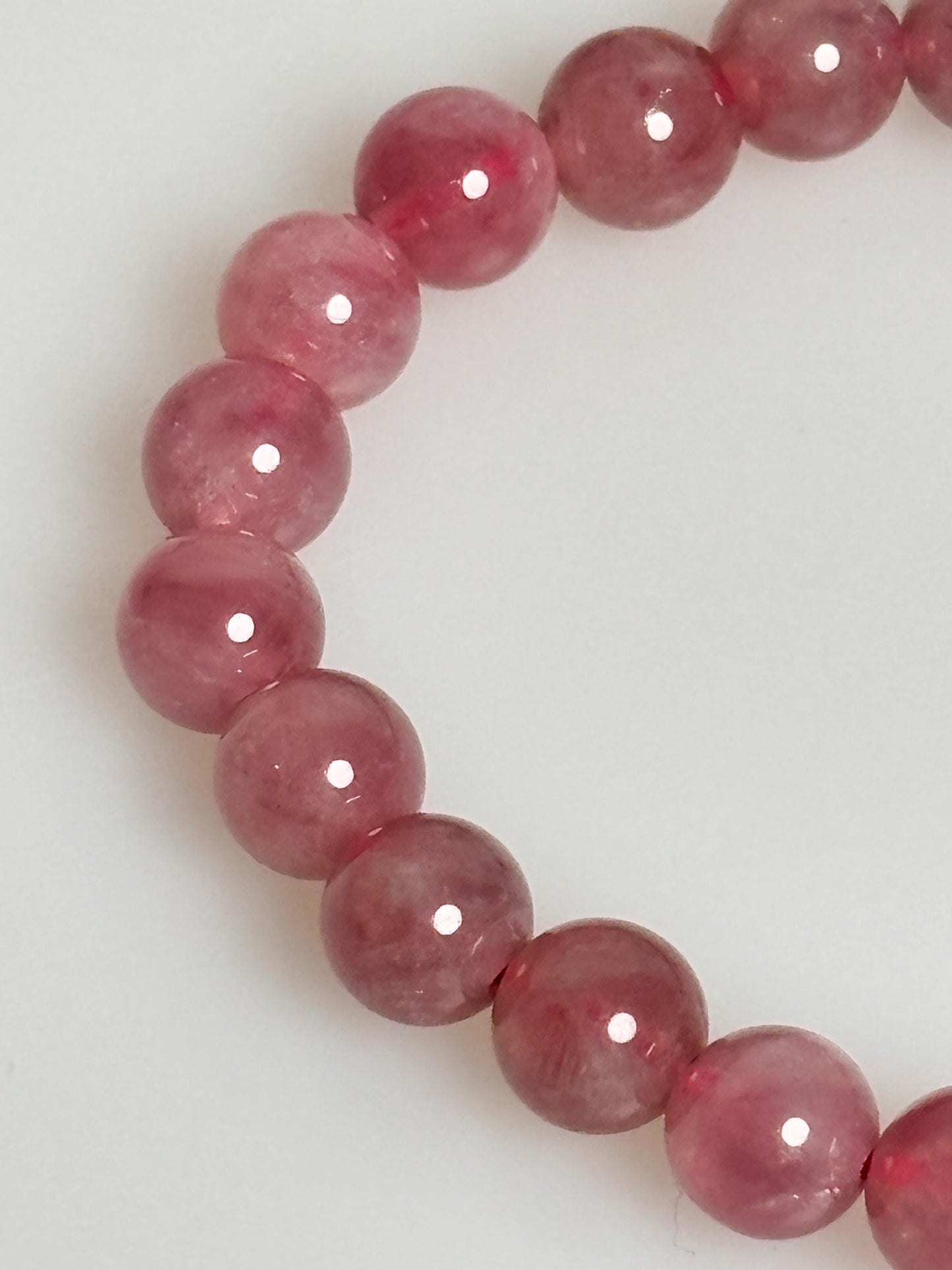Premium Lavender Rose Quartz Bracelet - Elastic design, deep pink, delicate and classy. Ideal for any occasion!