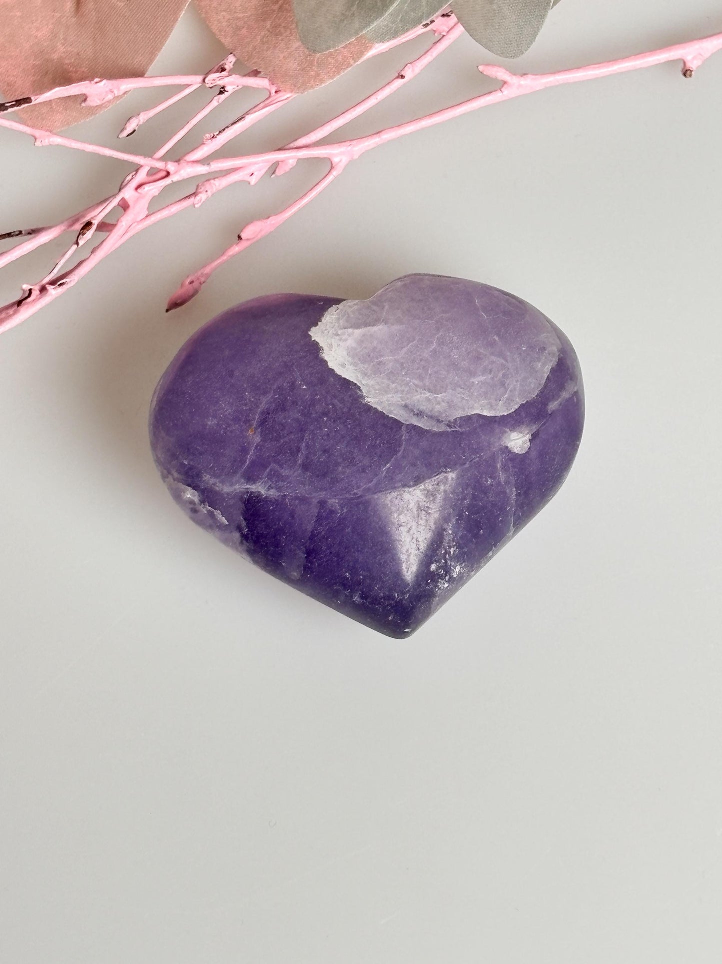 Fluorit Herz 107g - Kraftvolles Lila, Ca. 5,4x4,6cm | Einzigartiges Sammlerstück, Geschenkidee