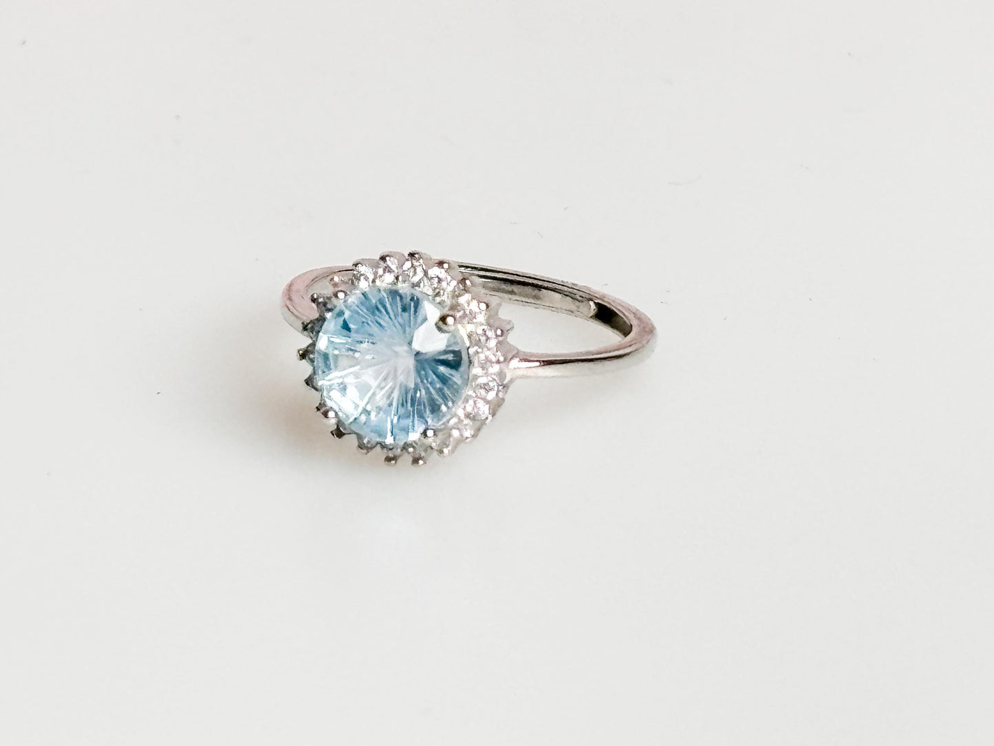 Blue Topaz Ring 925 Silver – Adjustable – Noble silver ring with topaz – Perfect as an engagement ring – Jewelry gift