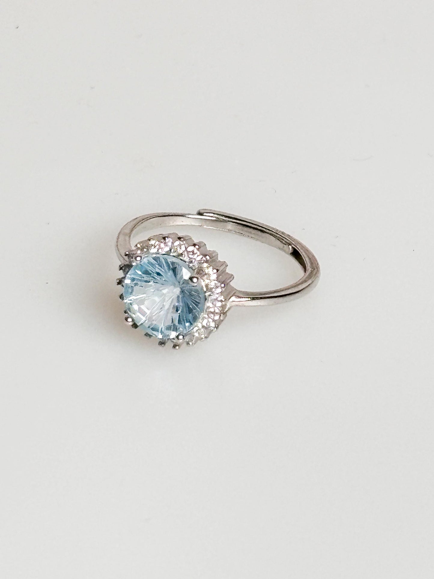 Blue Topaz Ring 925 Silver – Adjustable – Noble silver ring with topaz – Perfect as an engagement ring – Jewelry gift